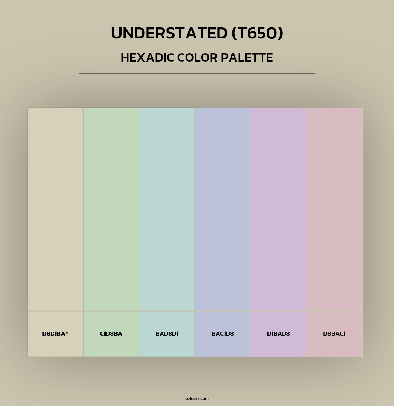 Understated (T650) - Hexadic Color Palette