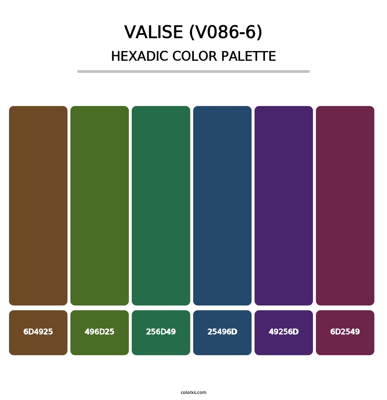 Valise (V086-6) - Hexadic Color Palette