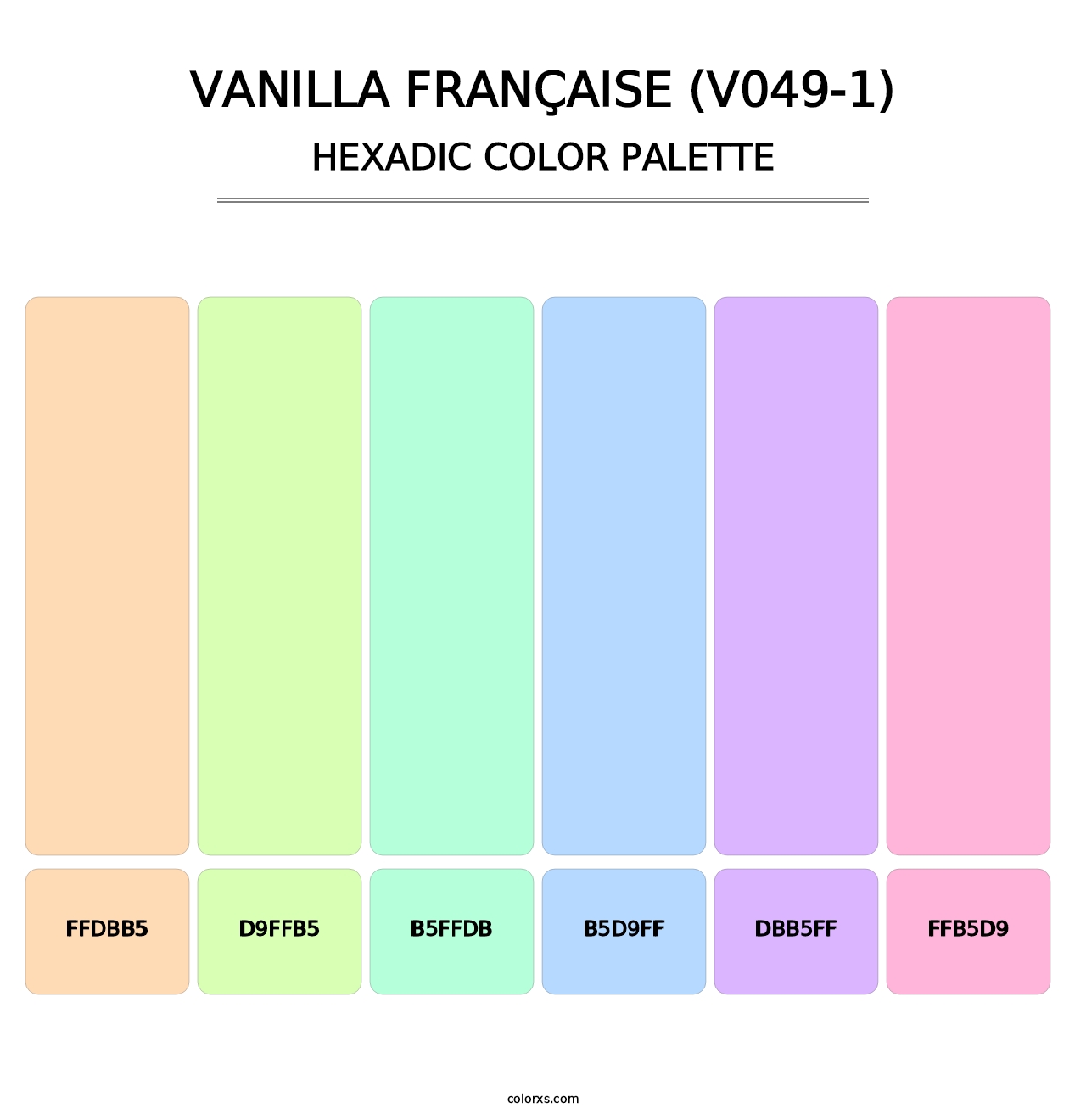 Vanilla Française (V049-1) - Hexadic Color Palette