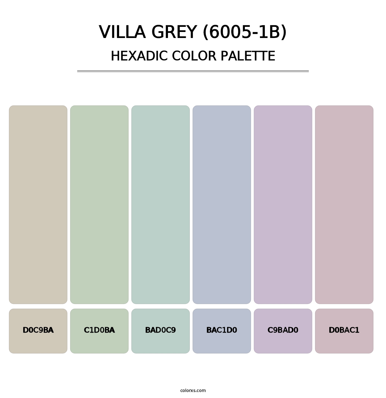 Villa Grey (6005-1B) - Hexadic Color Palette