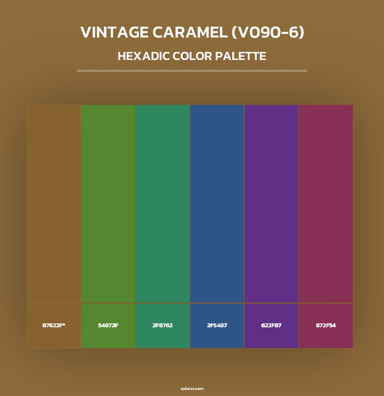 Vintage Caramel (V090-6) - Hexadic Color Palette