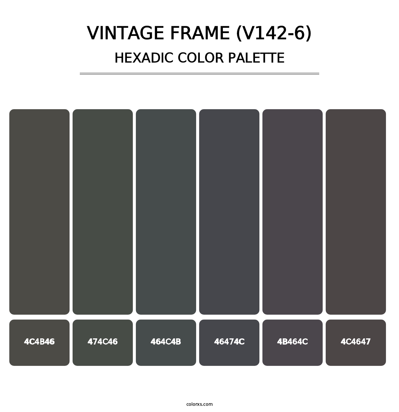Vintage Frame (V142-6) - Hexadic Color Palette