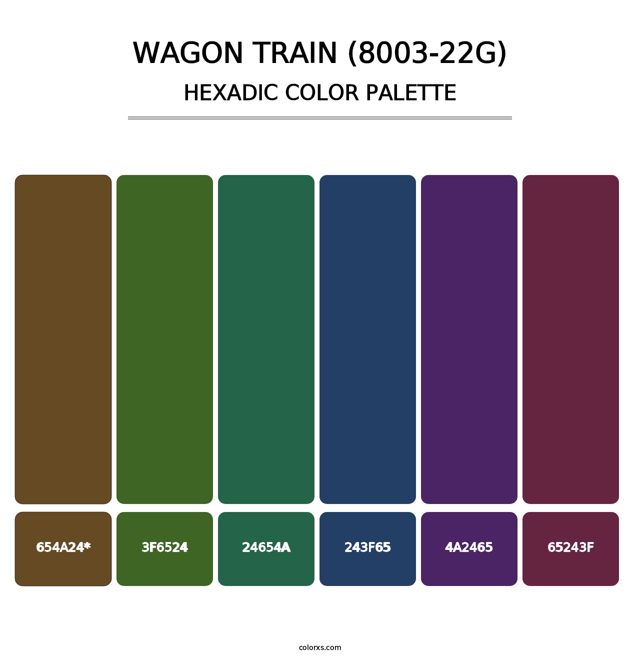 Wagon Train (8003-22G) - Hexadic Color Palette