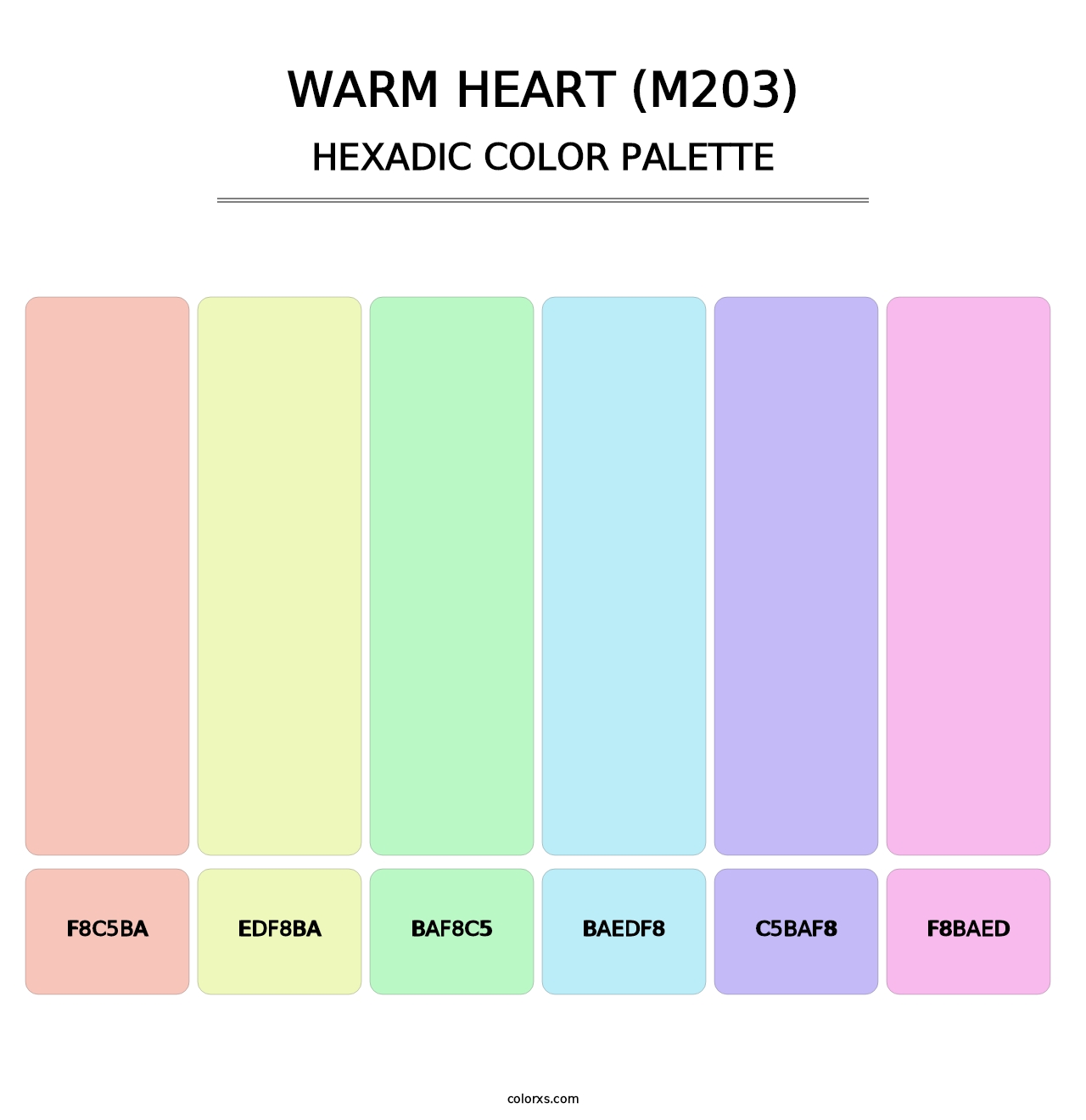Warm Heart (M203) - Hexadic Color Palette