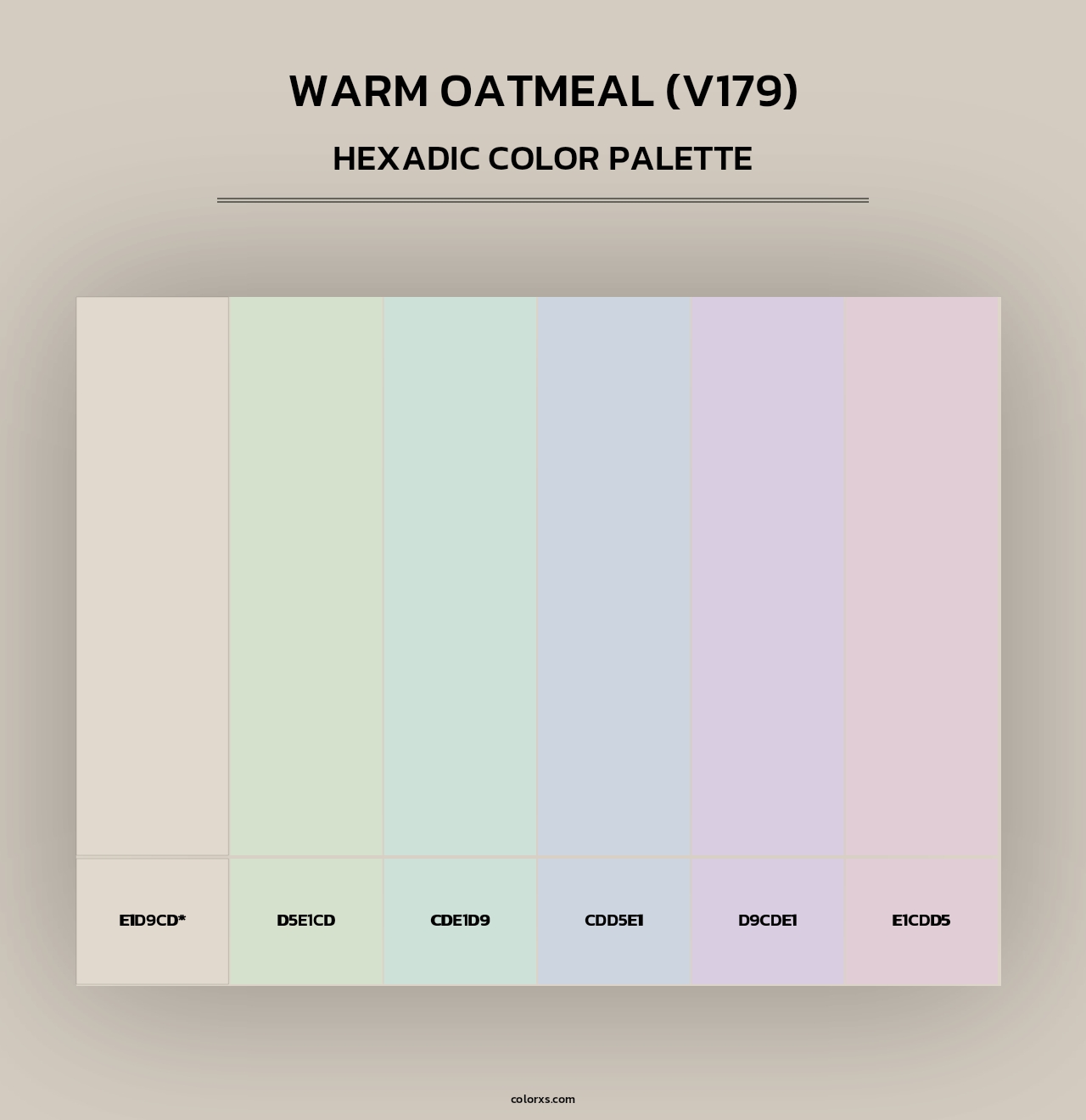 Warm Oatmeal (V179) - Hexadic Color Palette
