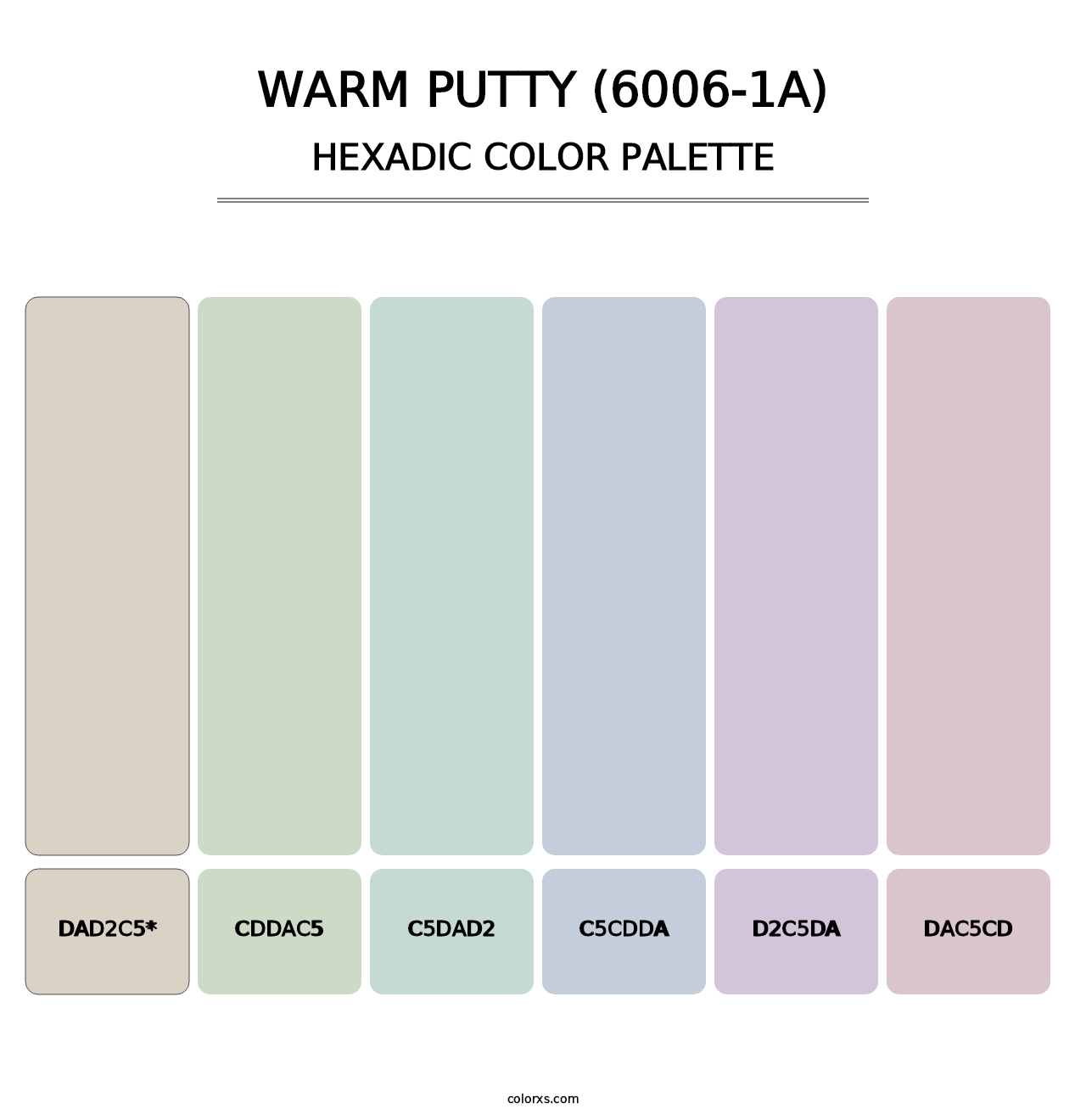 Warm Putty (6006-1A) - Hexadic Color Palette