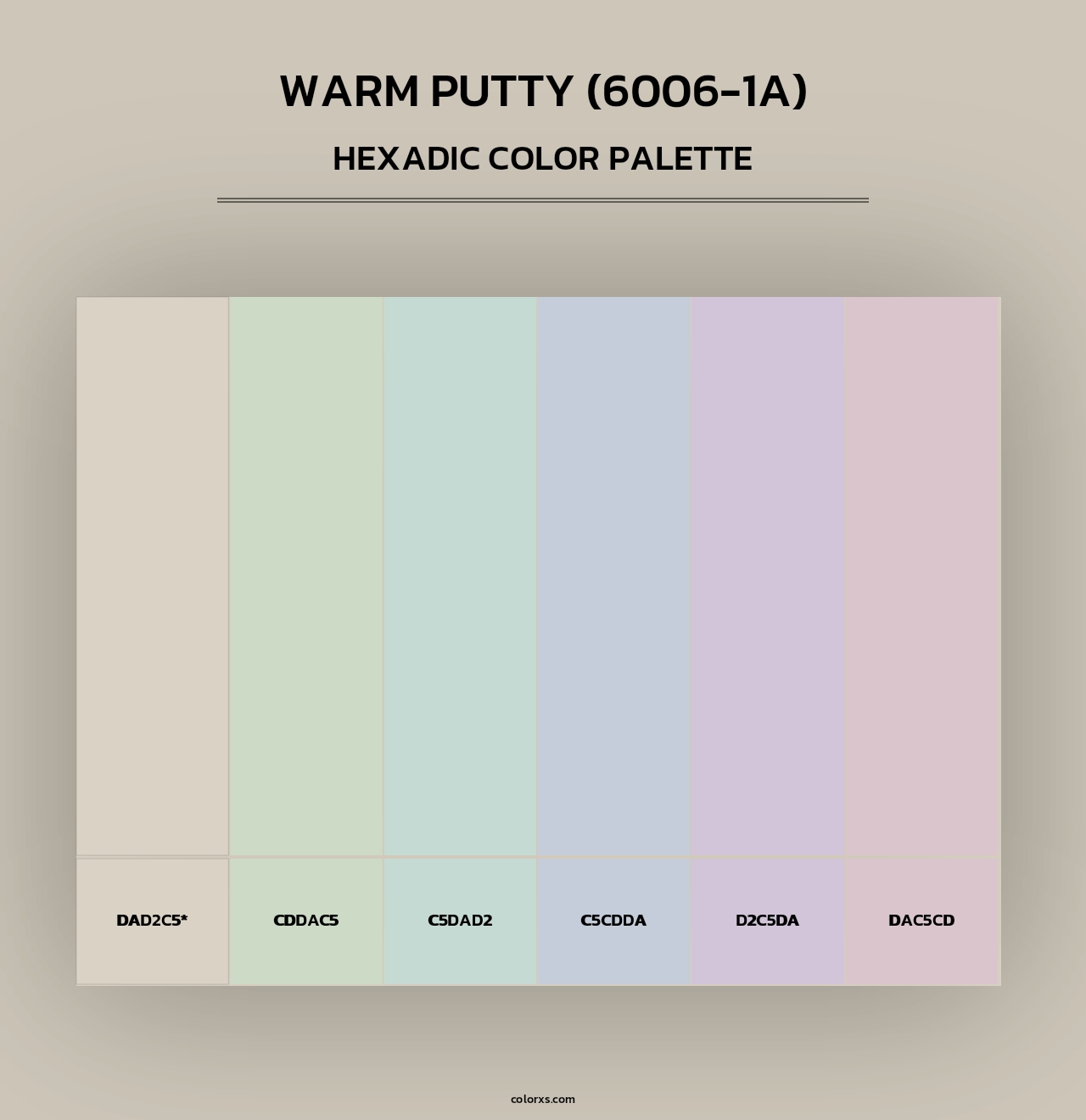 Warm Putty (6006-1A) - Hexadic Color Palette