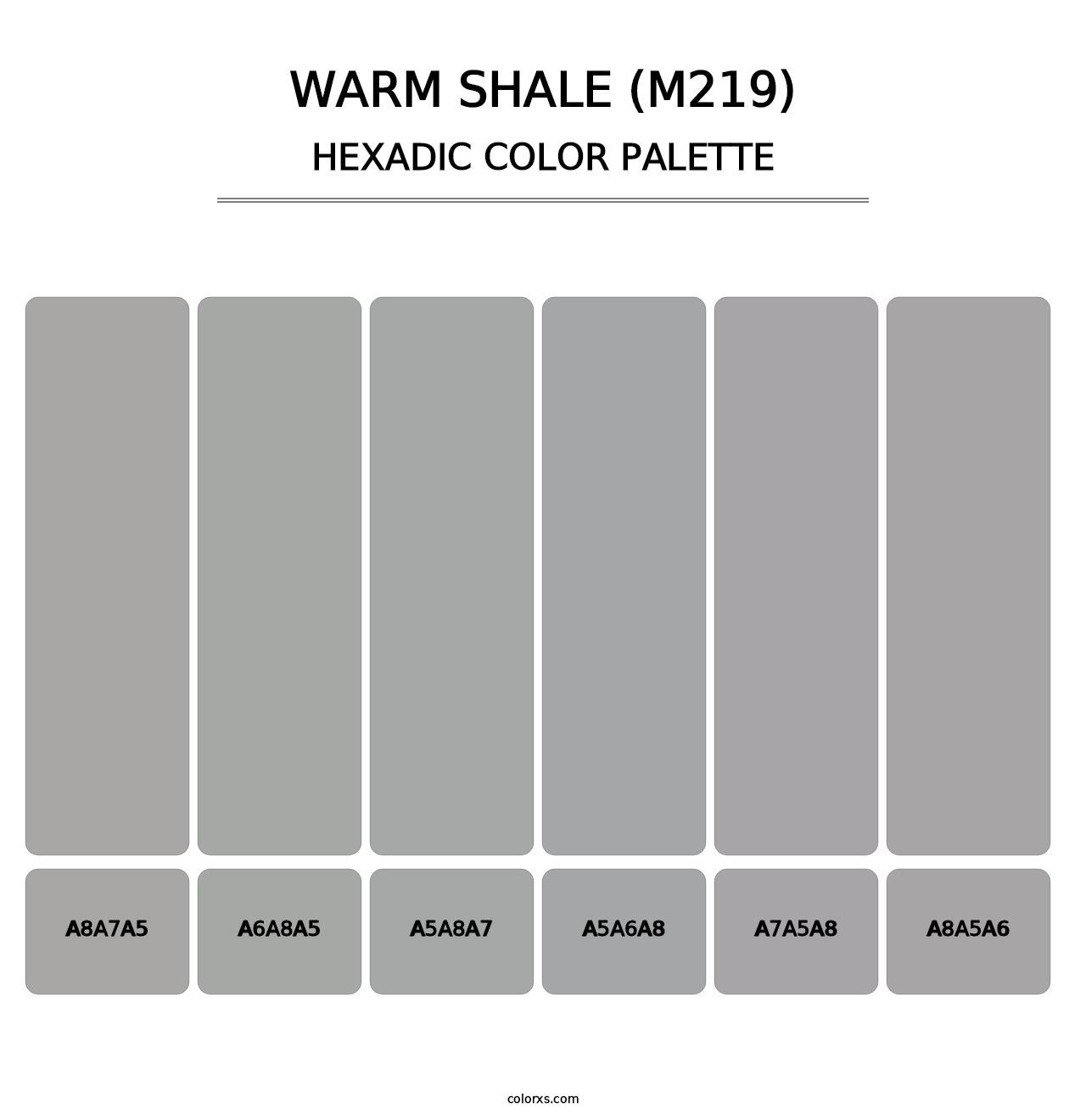 Warm Shale (M219) - Hexadic Color Palette