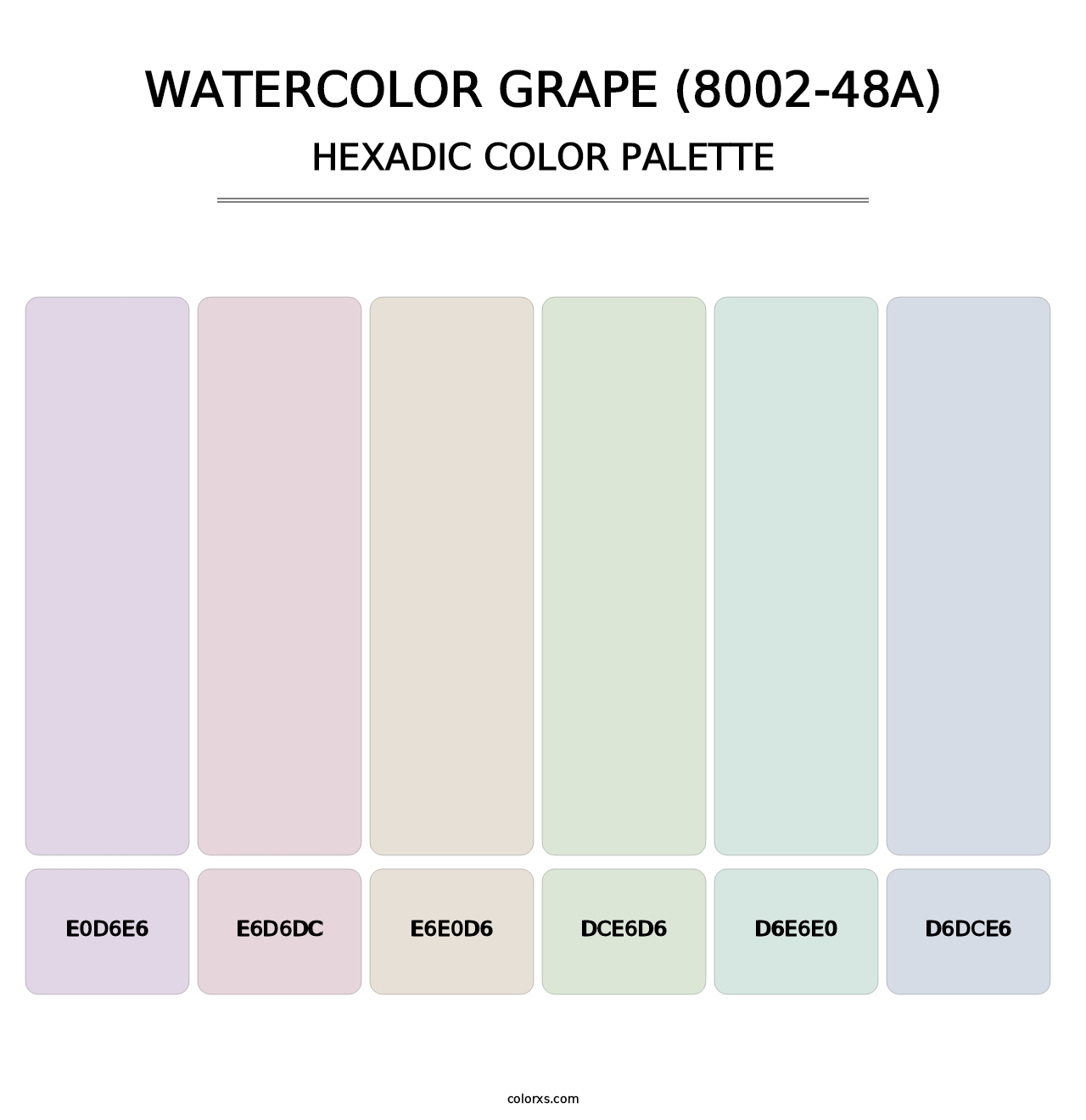 Watercolor Grape (8002-48A) - Hexadic Color Palette