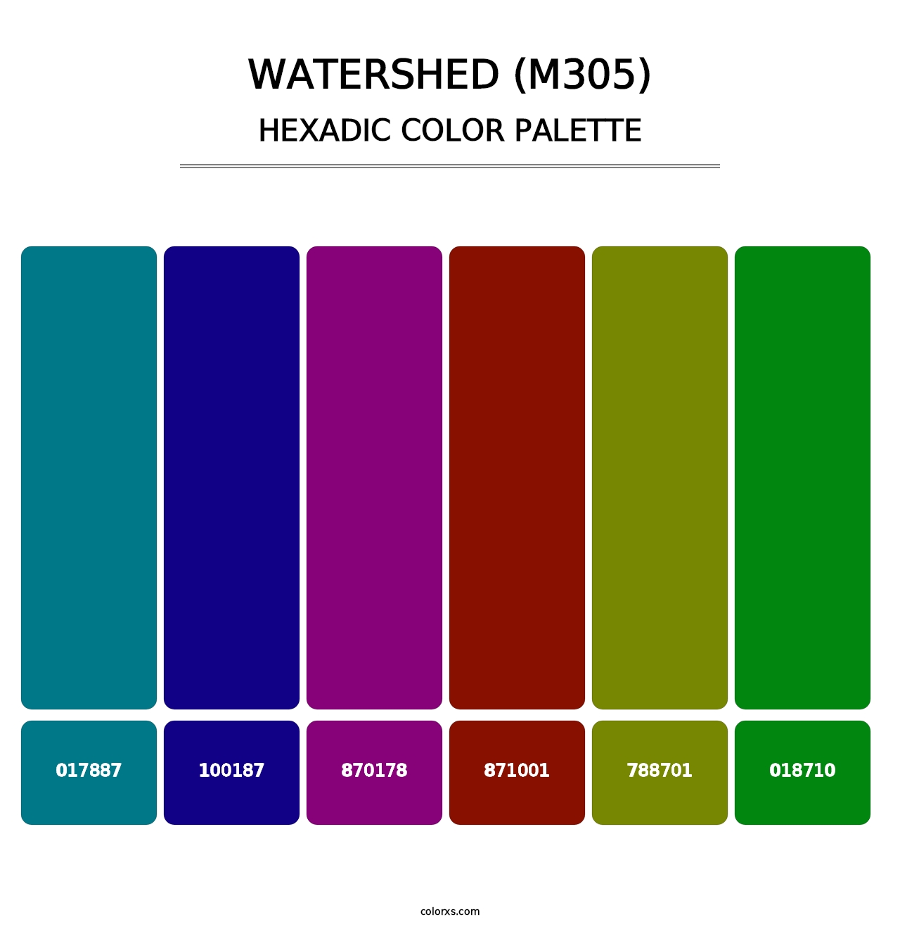 Watershed (M305) - Hexadic Color Palette