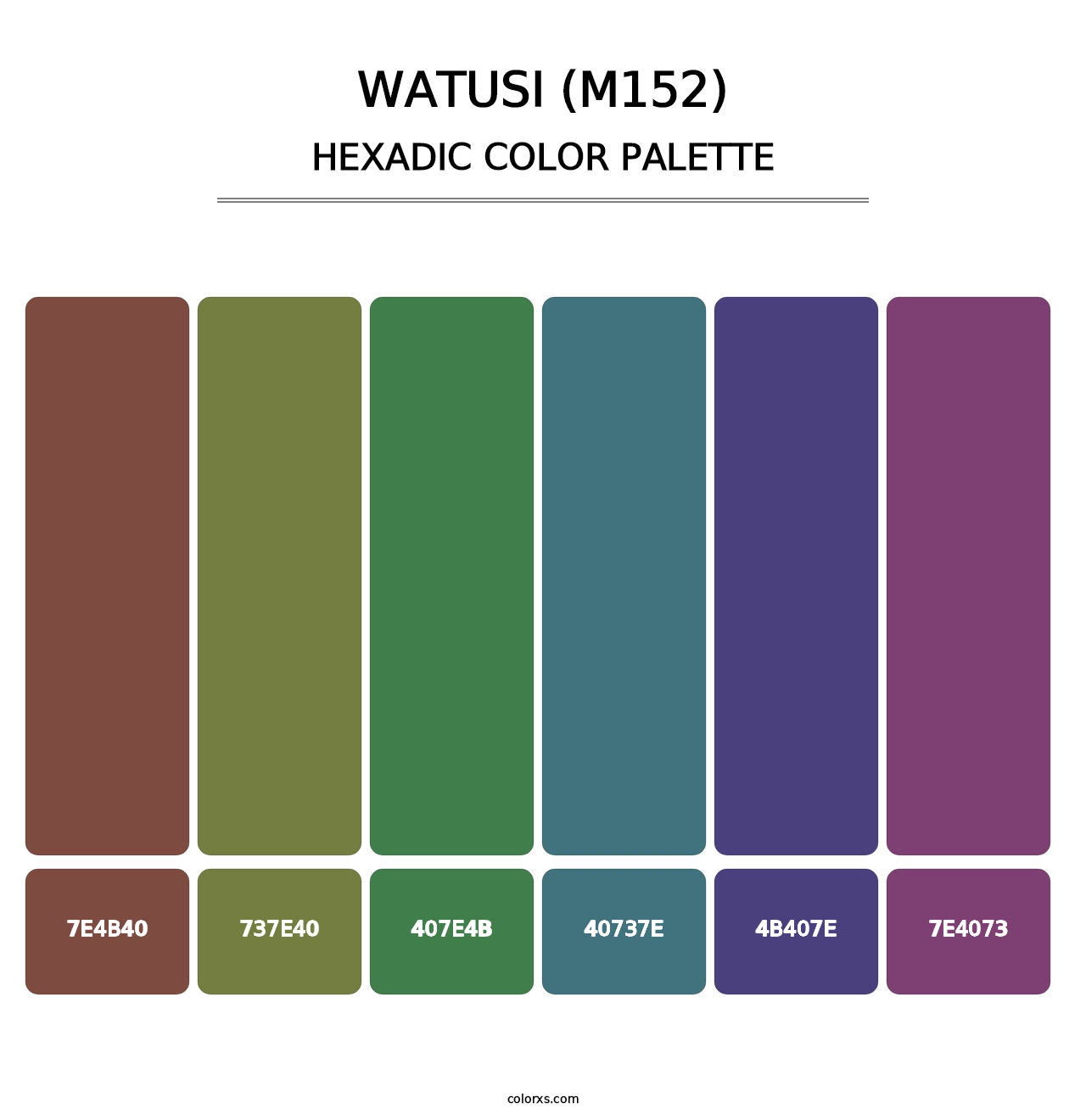 Watusi (M152) - Hexadic Color Palette