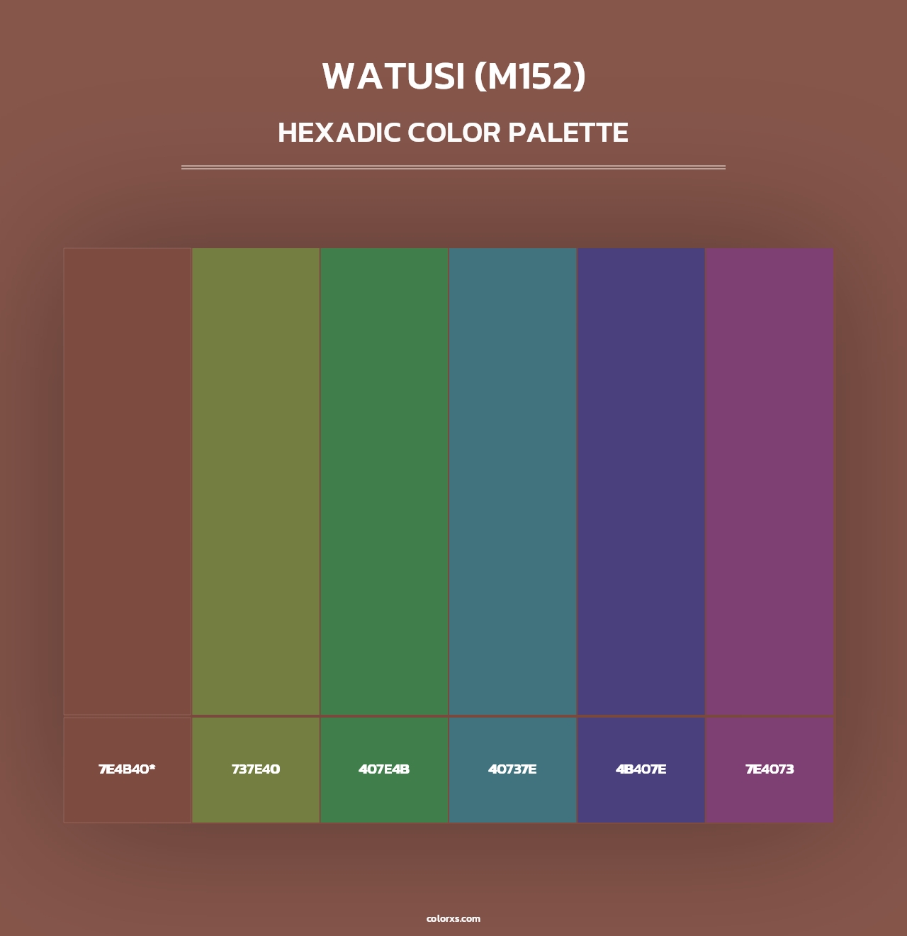 Watusi (M152) - Hexadic Color Palette
