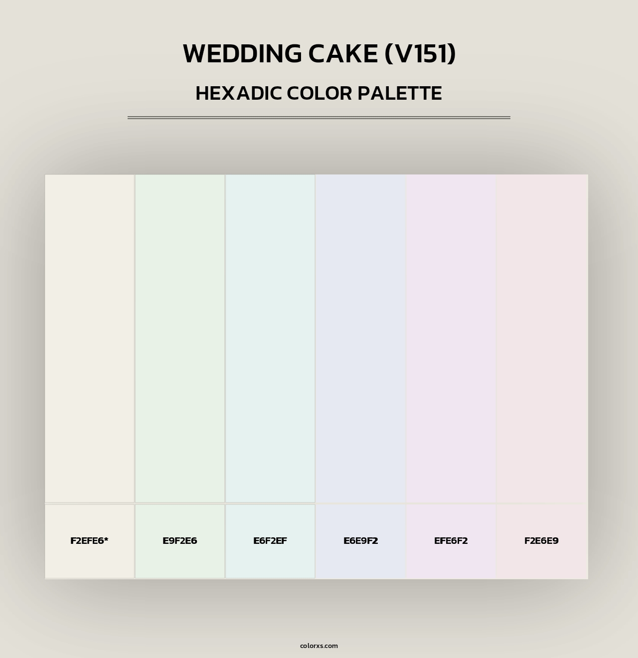 Wedding Cake (V151) - Hexadic Color Palette