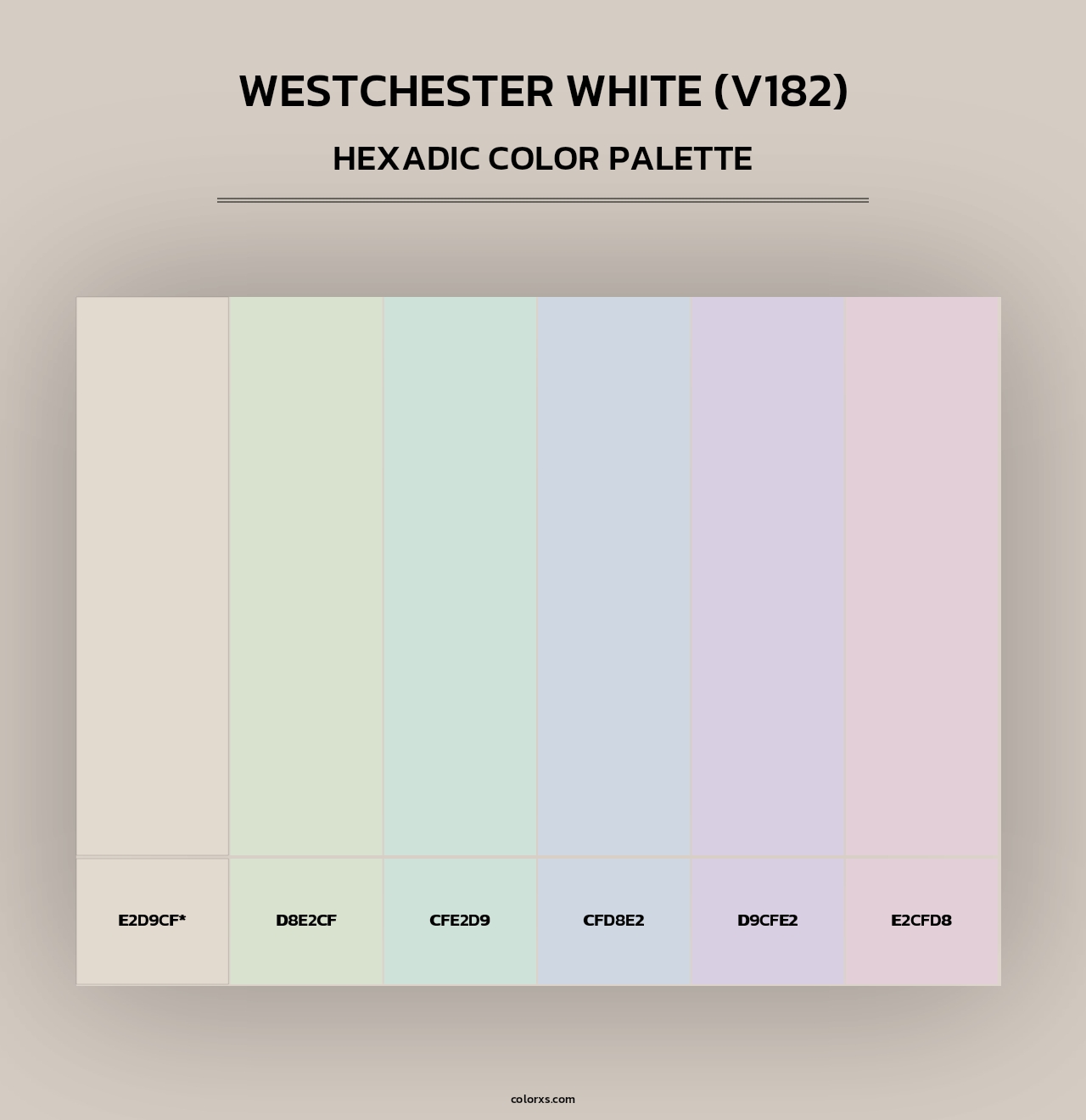 Westchester White (V182) - Hexadic Color Palette