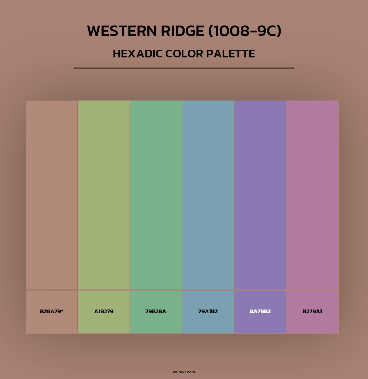 Western Ridge (1008-9C) - Hexadic Color Palette