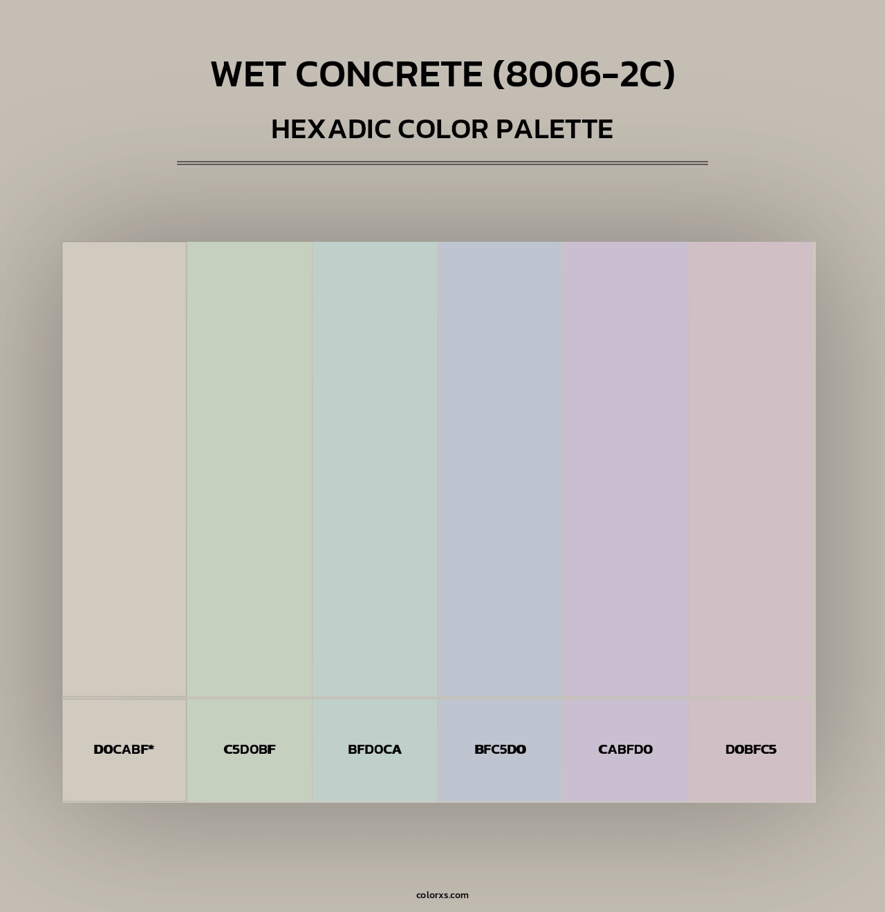 Wet Concrete (8006-2C) - Hexadic Color Palette