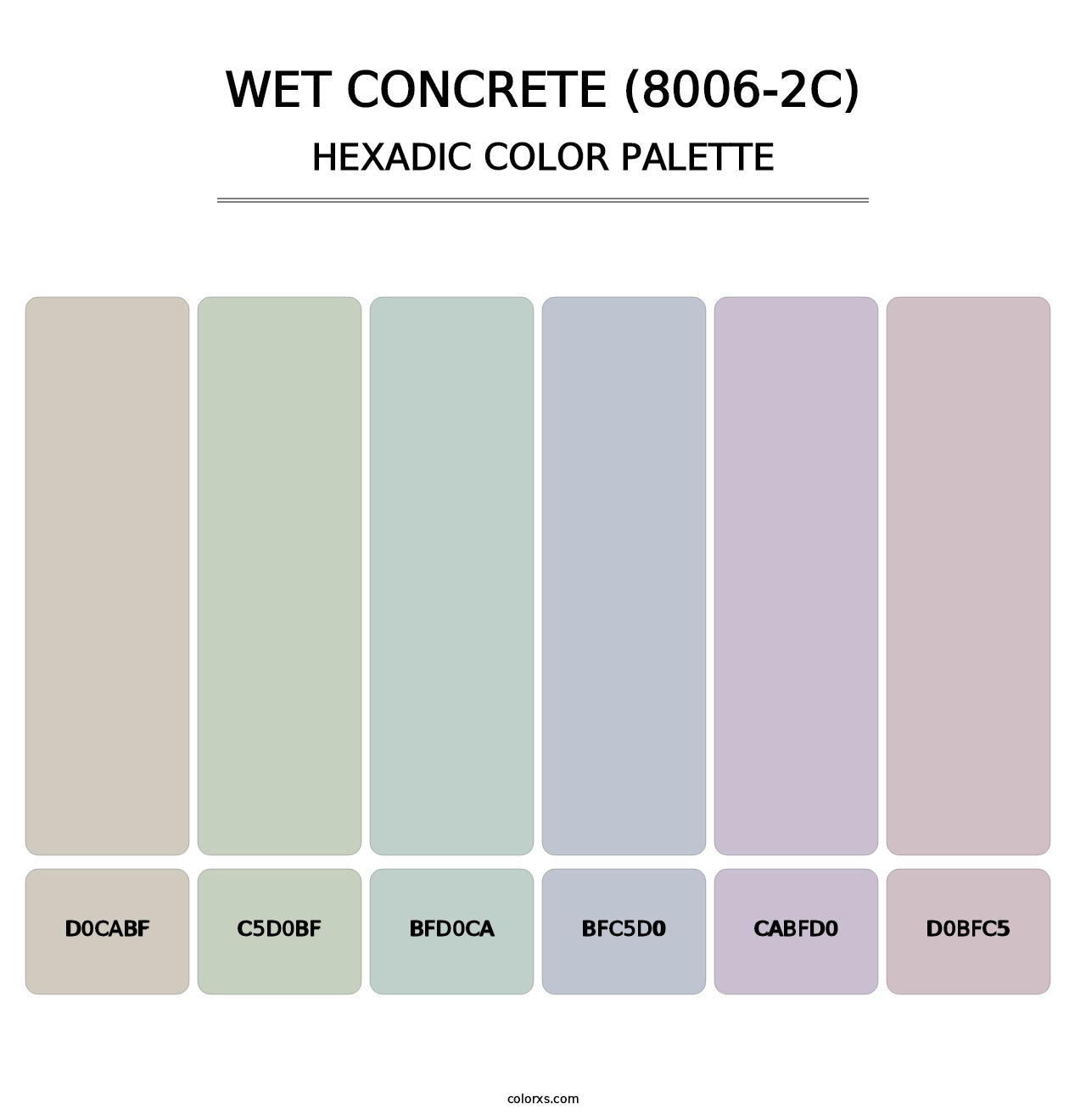 Wet Concrete (8006-2C) - Hexadic Color Palette