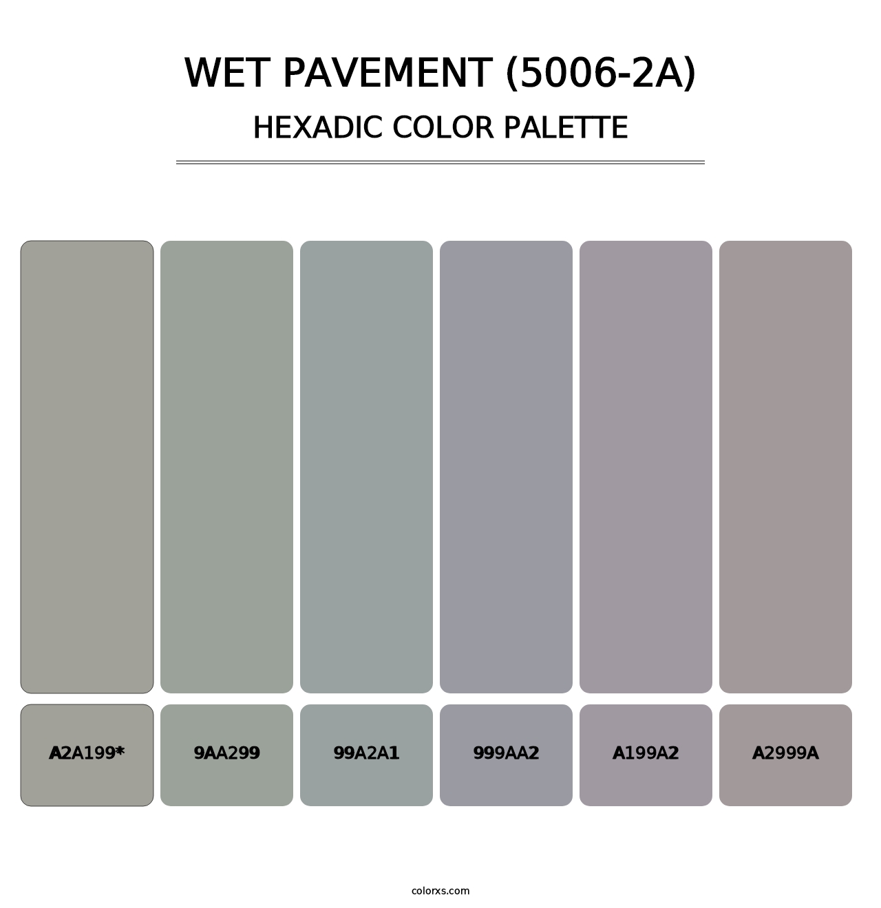 Wet Pavement (5006-2A) - Hexadic Color Palette