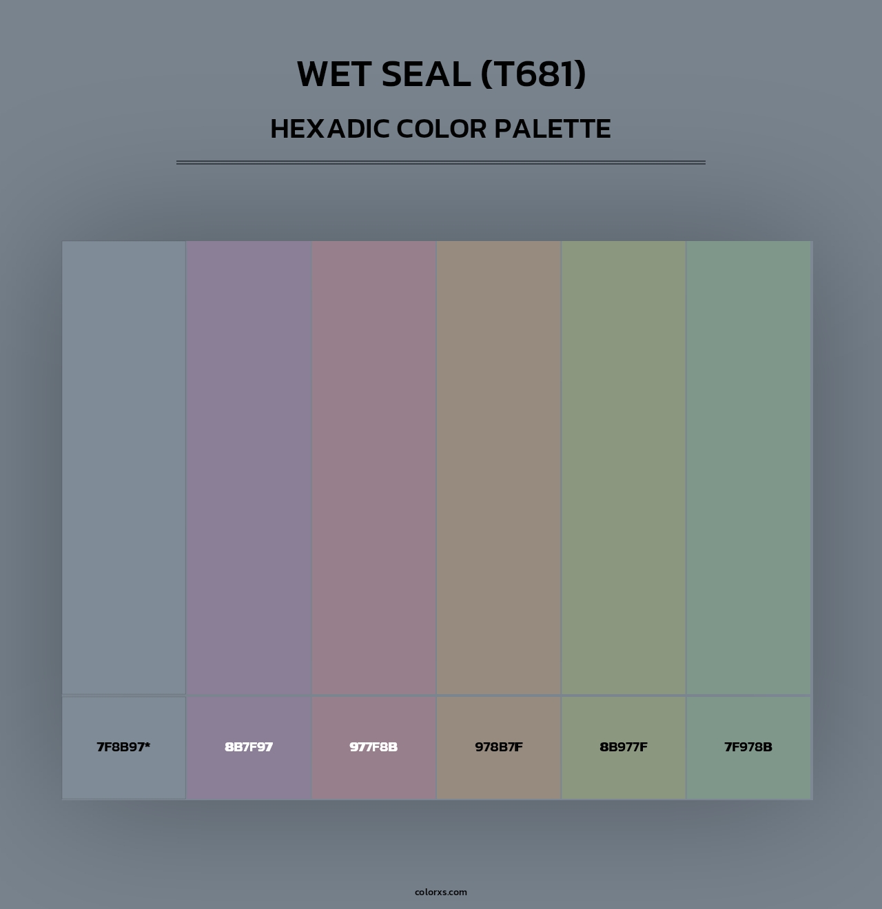 Wet Seal (T681) - Hexadic Color Palette