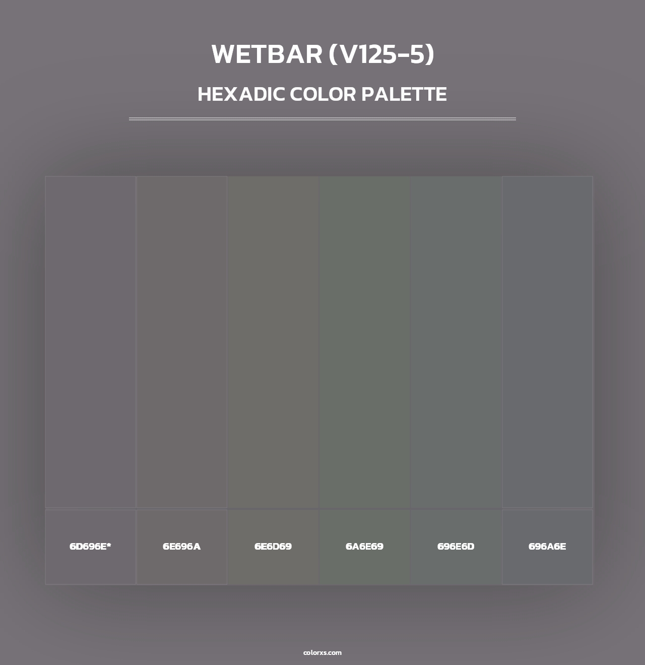 Wetbar (V125-5) - Hexadic Color Palette