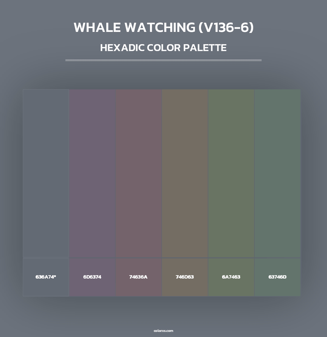 Whale Watching (V136-6) - Hexadic Color Palette