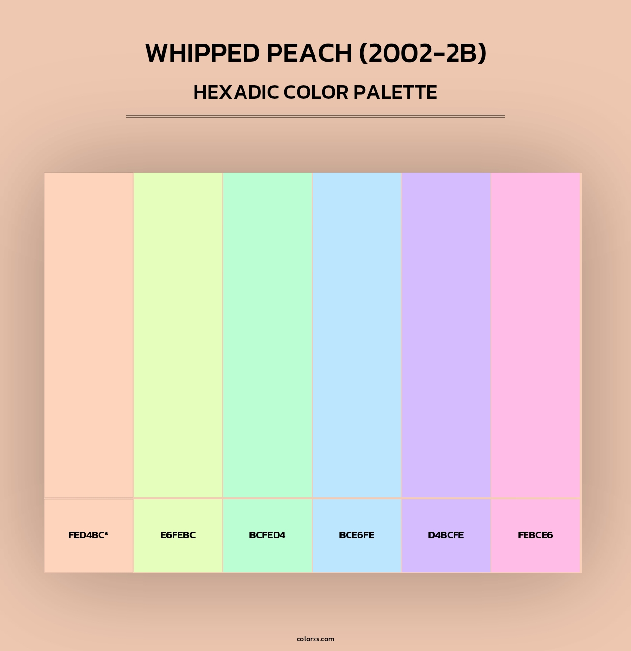 Whipped Peach (2002-2B) - Hexadic Color Palette