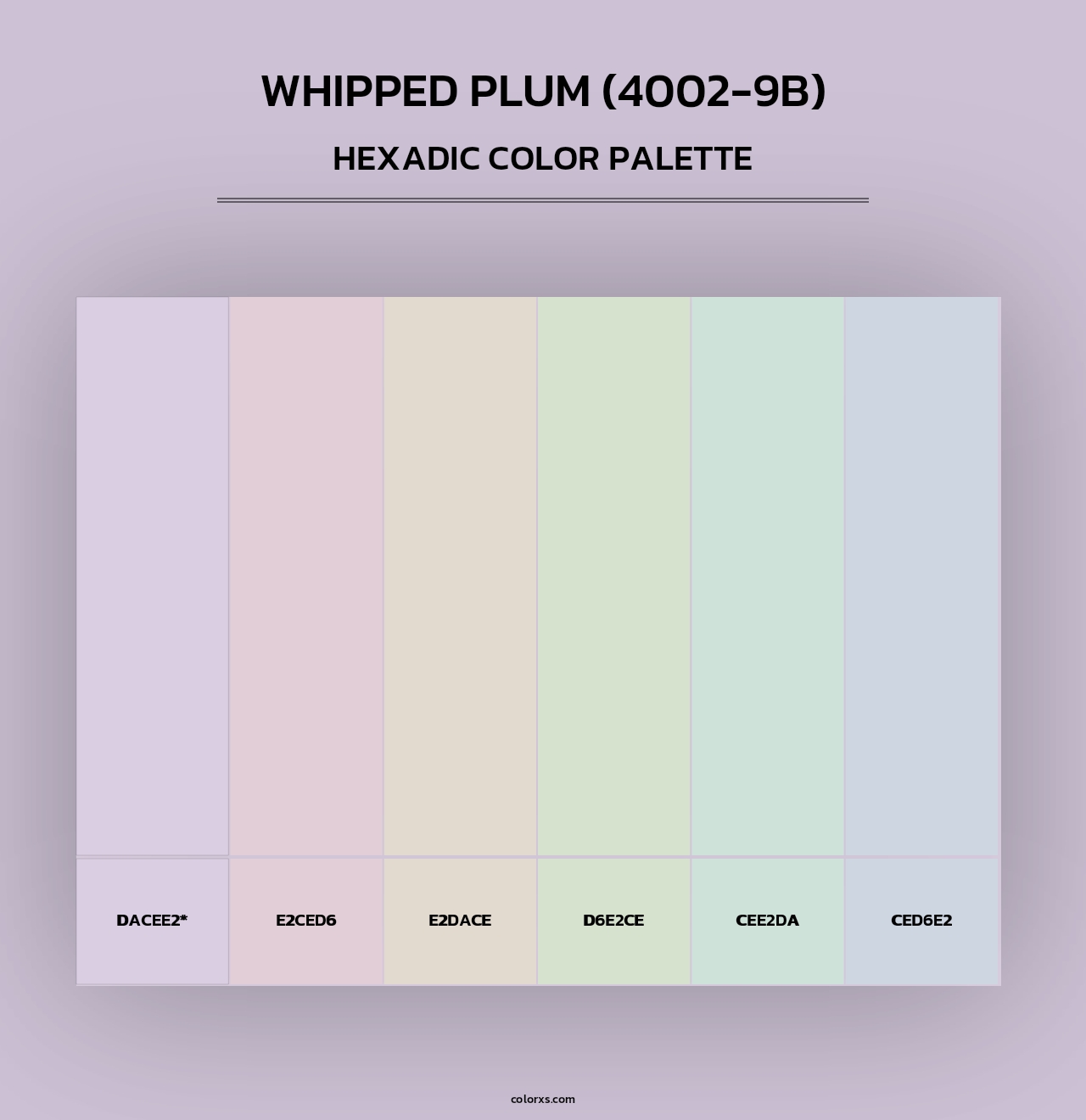 Whipped Plum (4002-9B) - Hexadic Color Palette