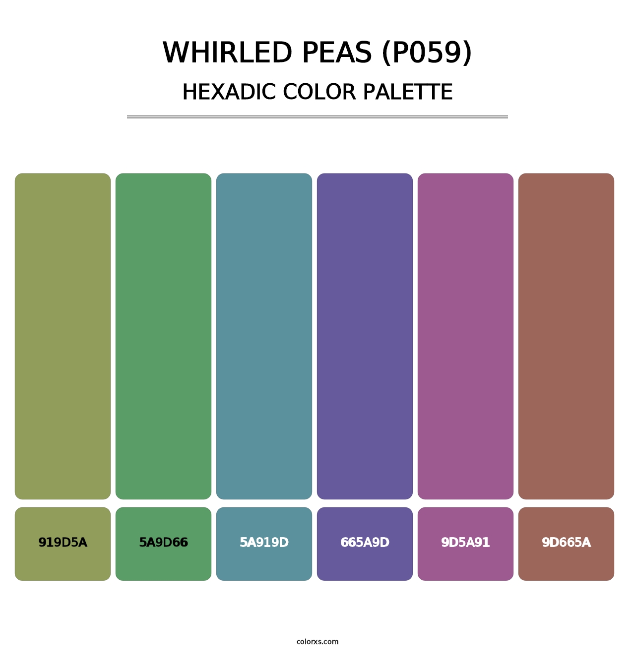 Whirled Peas (P059) - Hexadic Color Palette