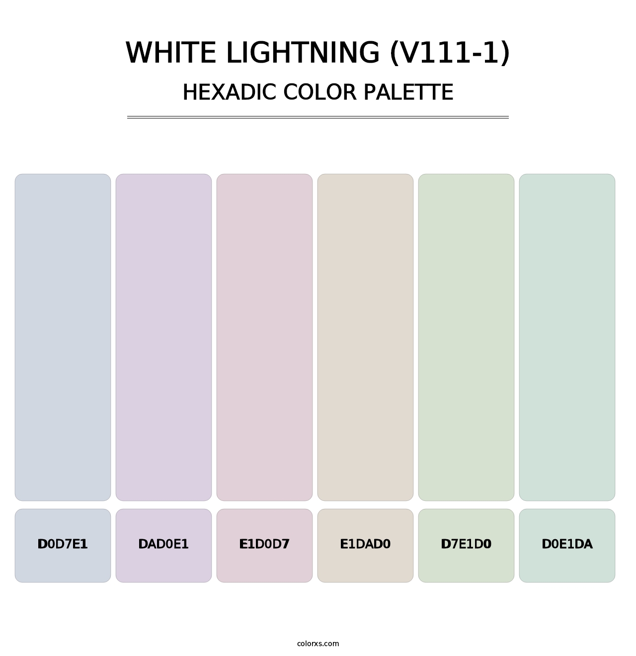 White Lightning (V111-1) - Hexadic Color Palette