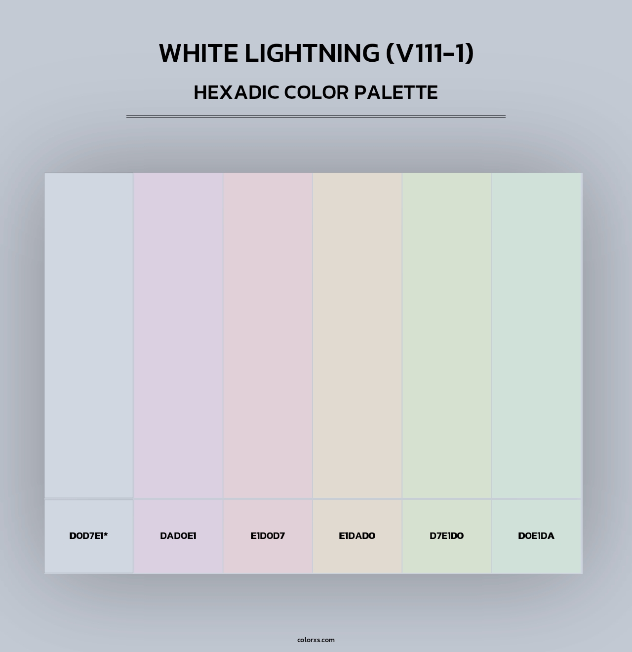 White Lightning (V111-1) - Hexadic Color Palette