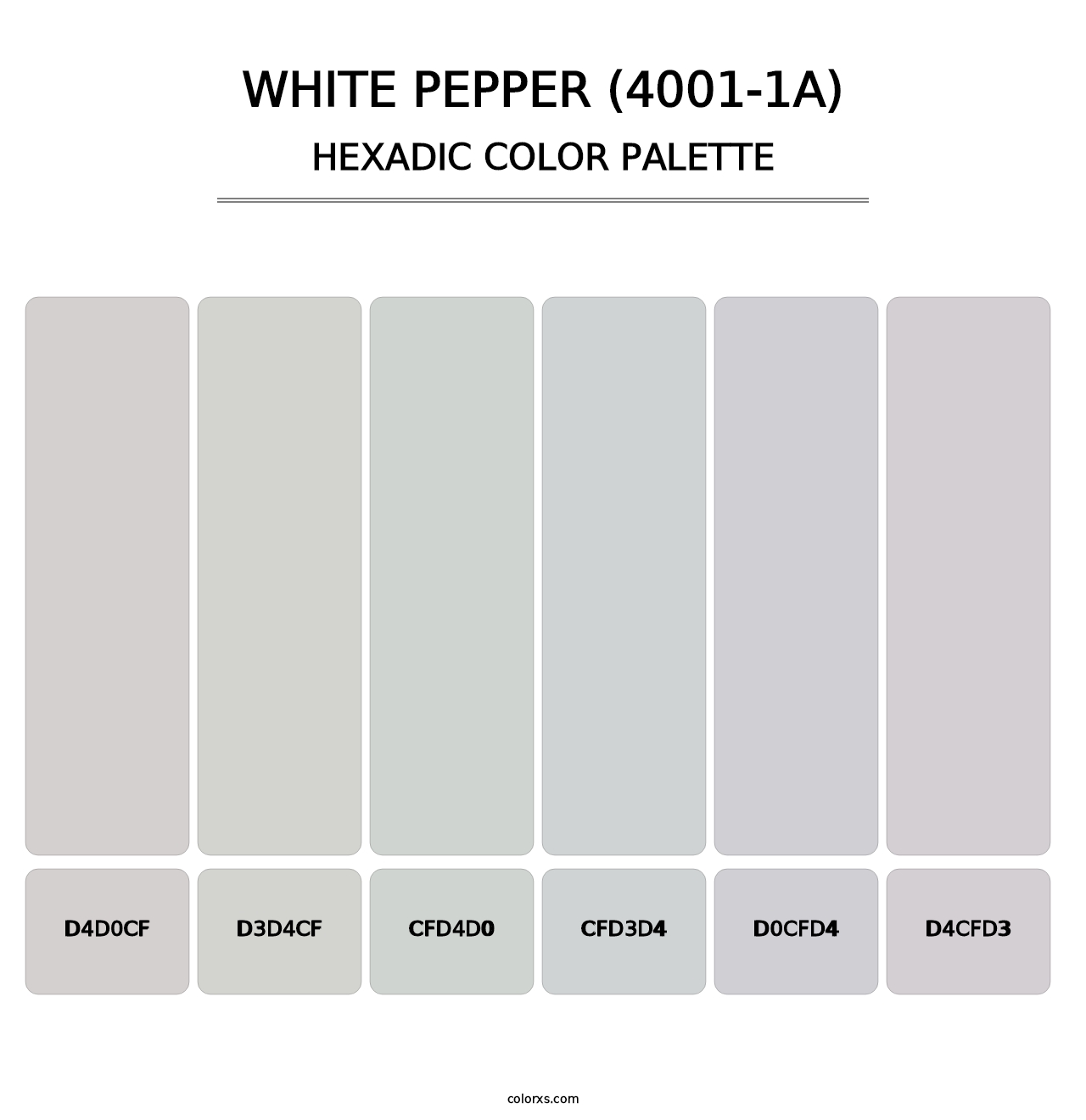 White Pepper (4001-1A) - Hexadic Color Palette