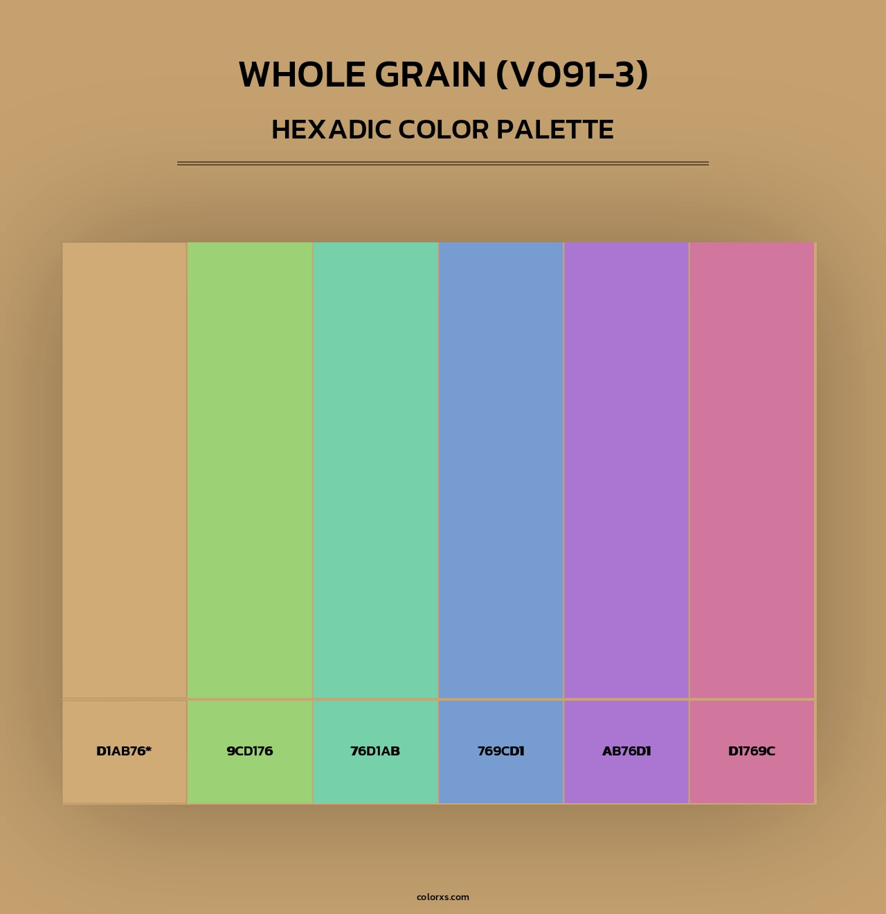 Whole Grain (V091-3) - Hexadic Color Palette