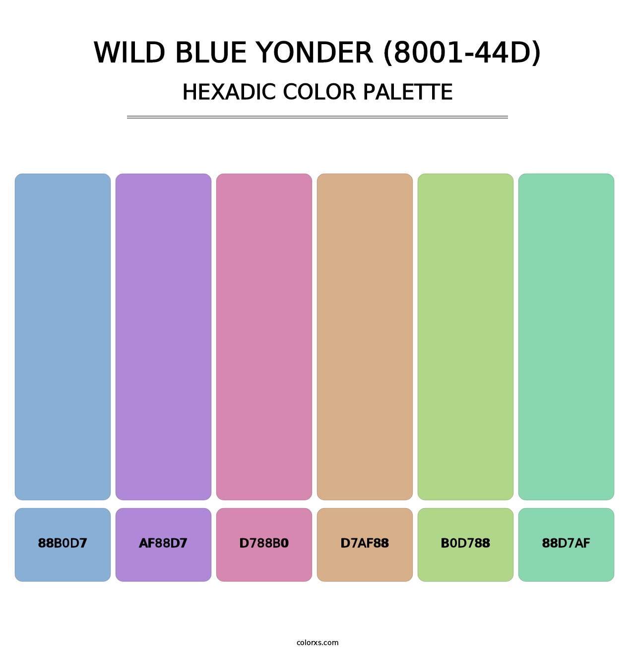 Wild Blue Yonder (8001-44D) - Hexadic Color Palette