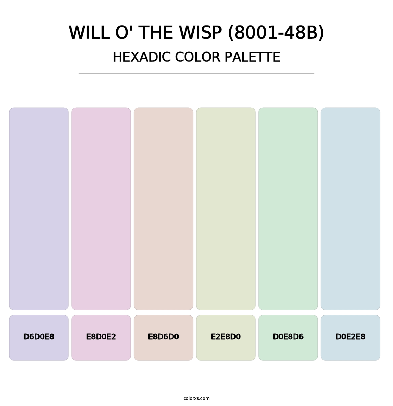 Will o' the Wisp (8001-48B) - Hexadic Color Palette