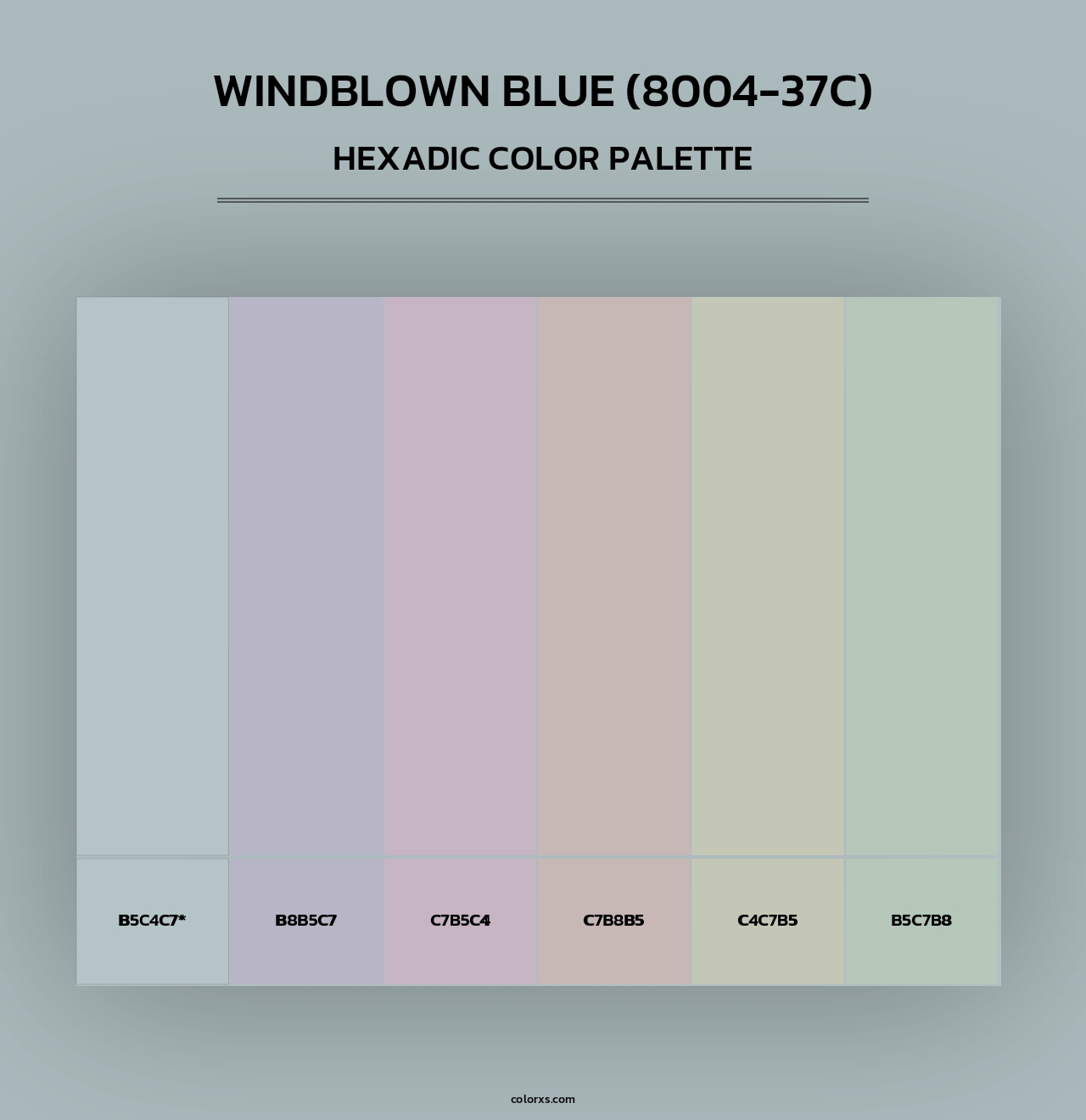 Windblown Blue (8004-37C) - Hexadic Color Palette
