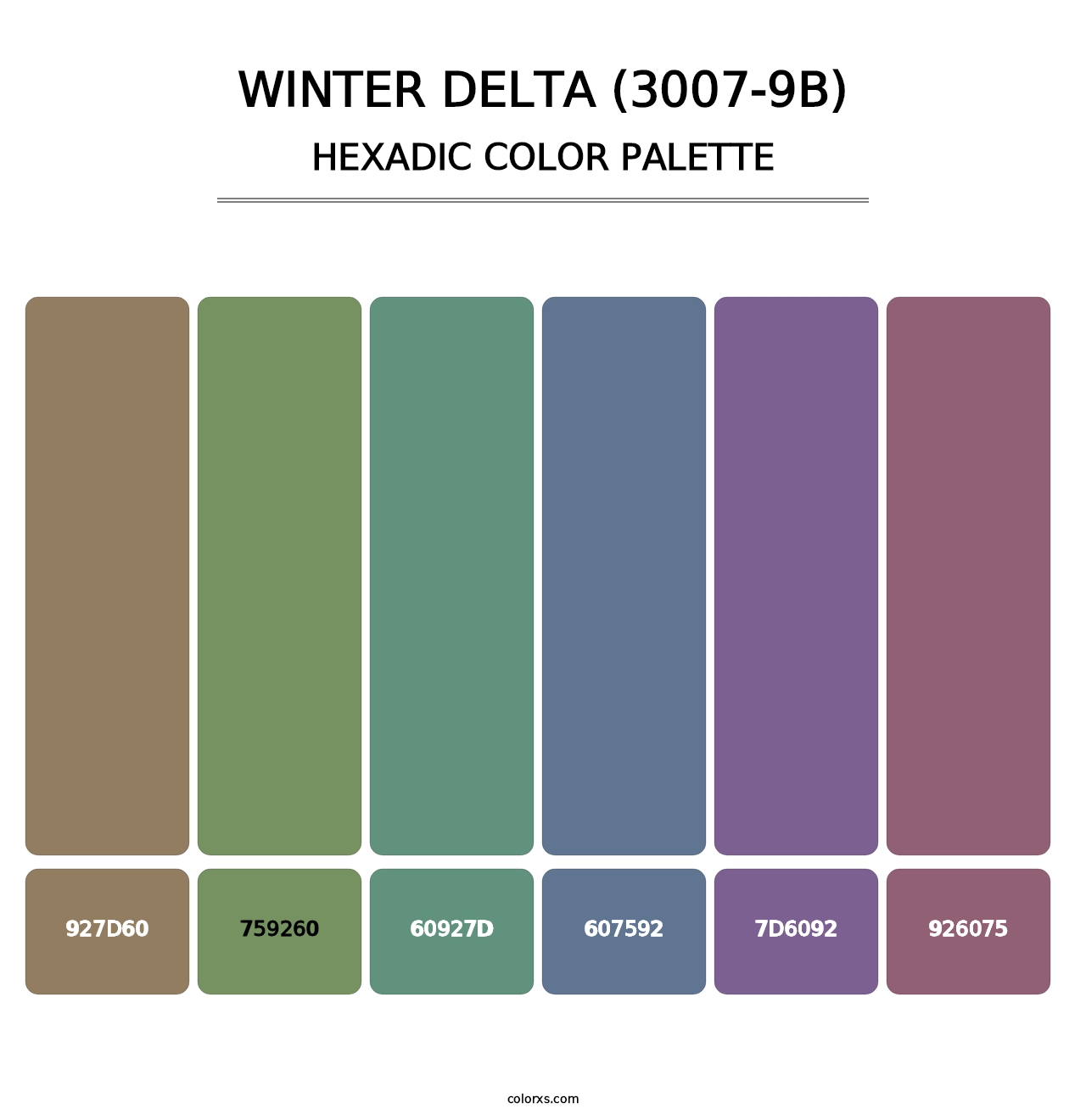 Winter Delta (3007-9B) - Hexadic Color Palette