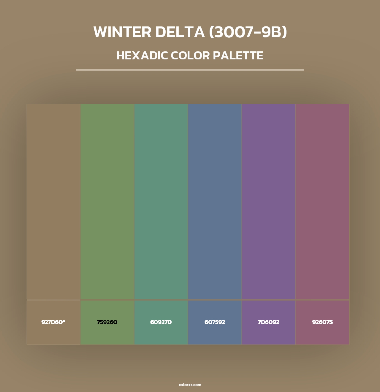 Winter Delta (3007-9B) - Hexadic Color Palette