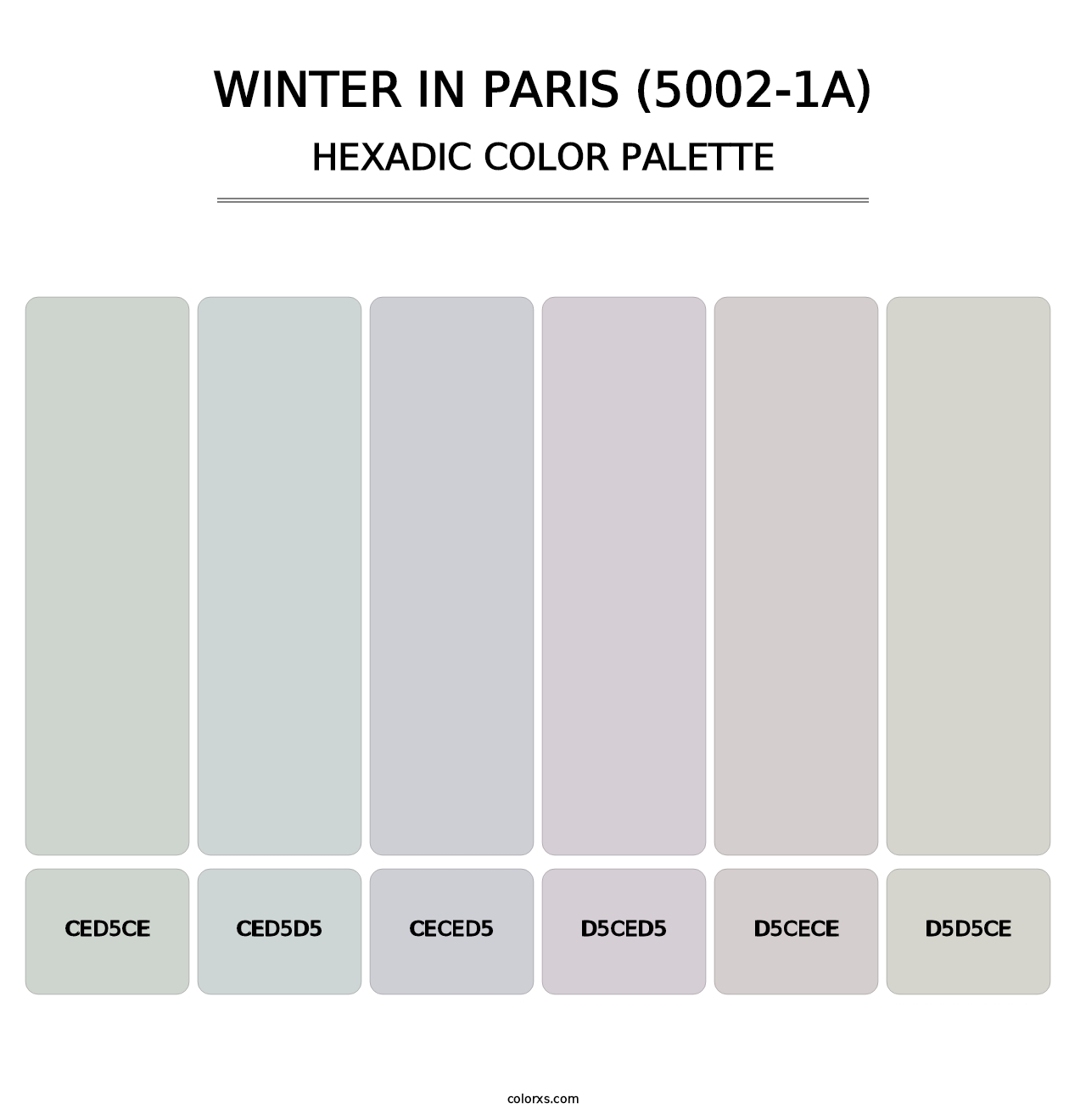 Winter in Paris (5002-1A) - Hexadic Color Palette