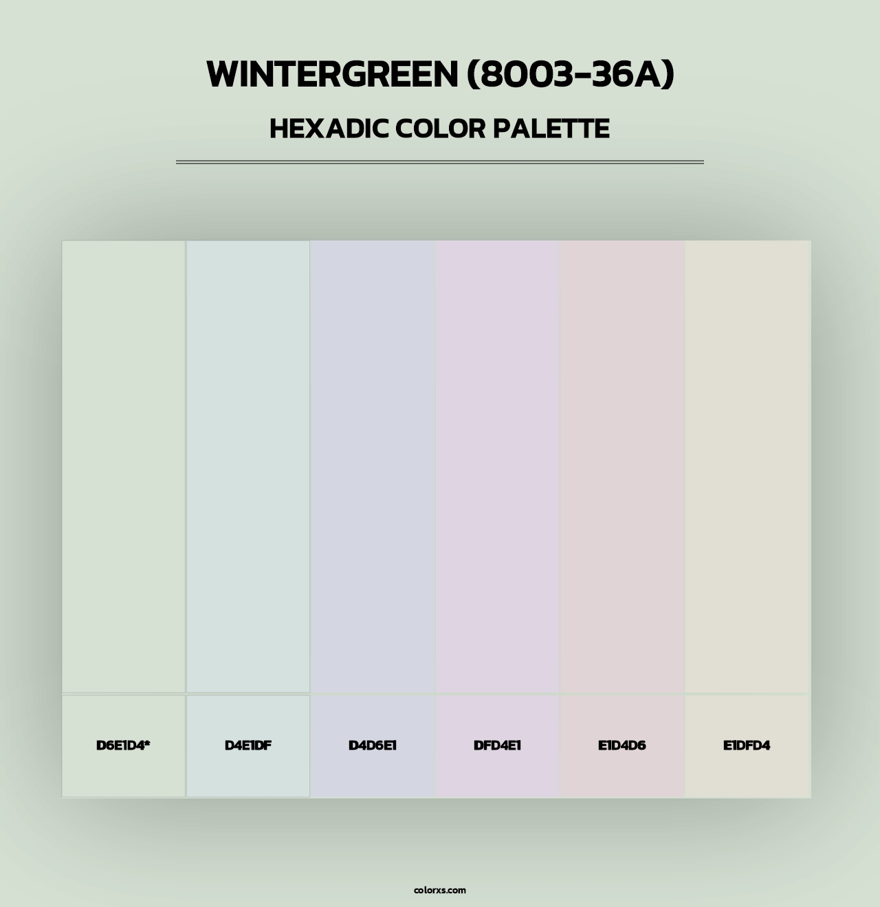 Wintergreen (8003-36A) - Hexadic Color Palette