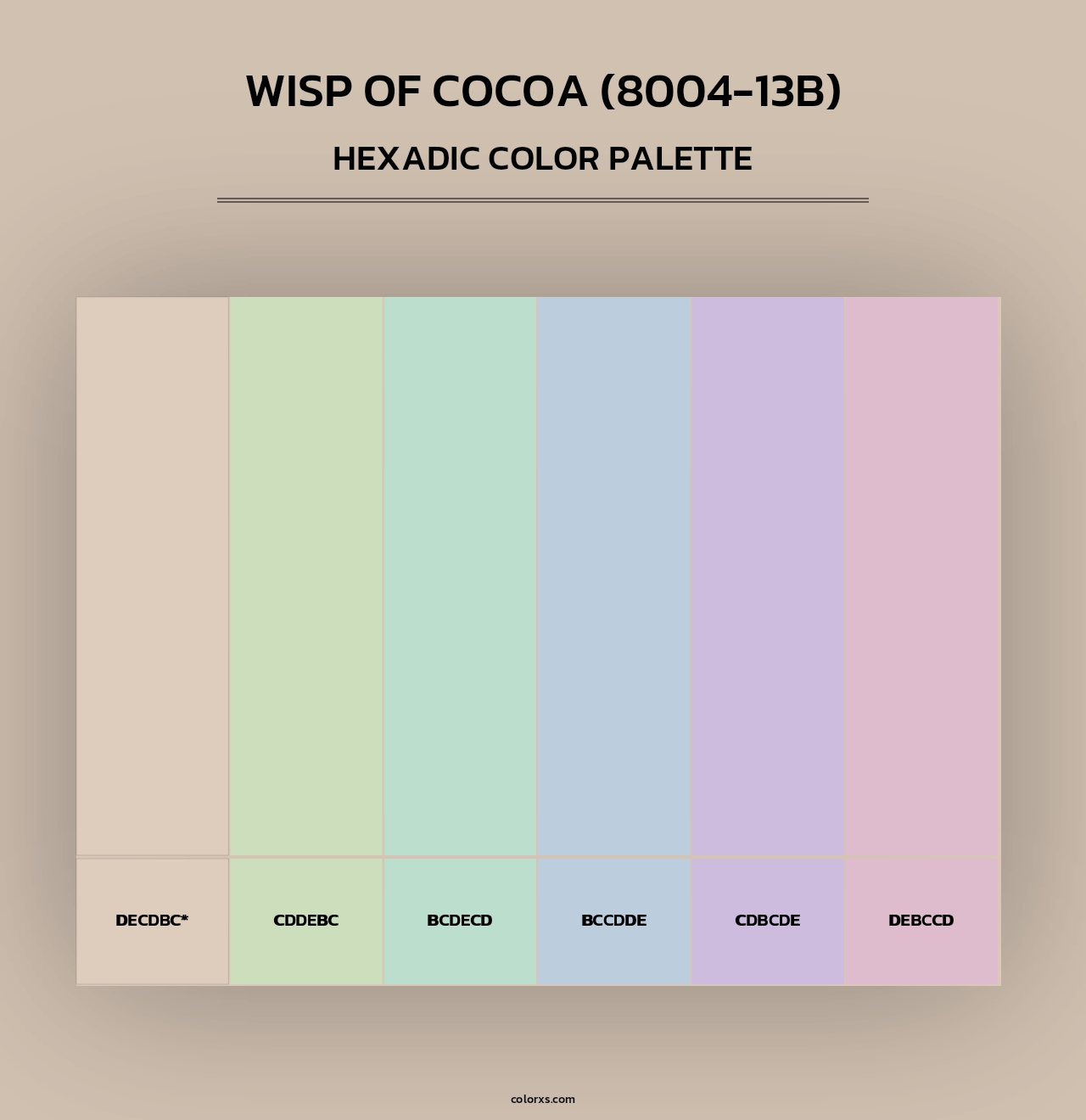 Wisp of Cocoa (8004-13B) - Hexadic Color Palette