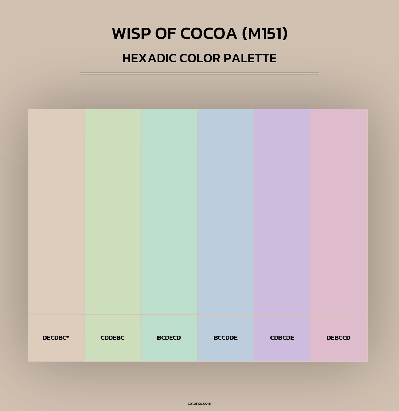 Wisp of Cocoa (M151) - Hexadic Color Palette