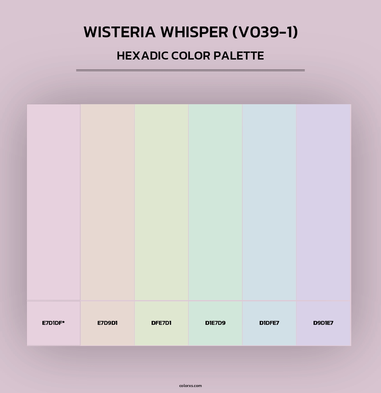 Wisteria Whisper (V039-1) - Hexadic Color Palette