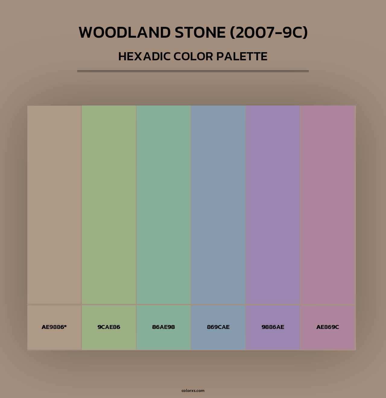 Woodland Stone (2007-9C) - Hexadic Color Palette
