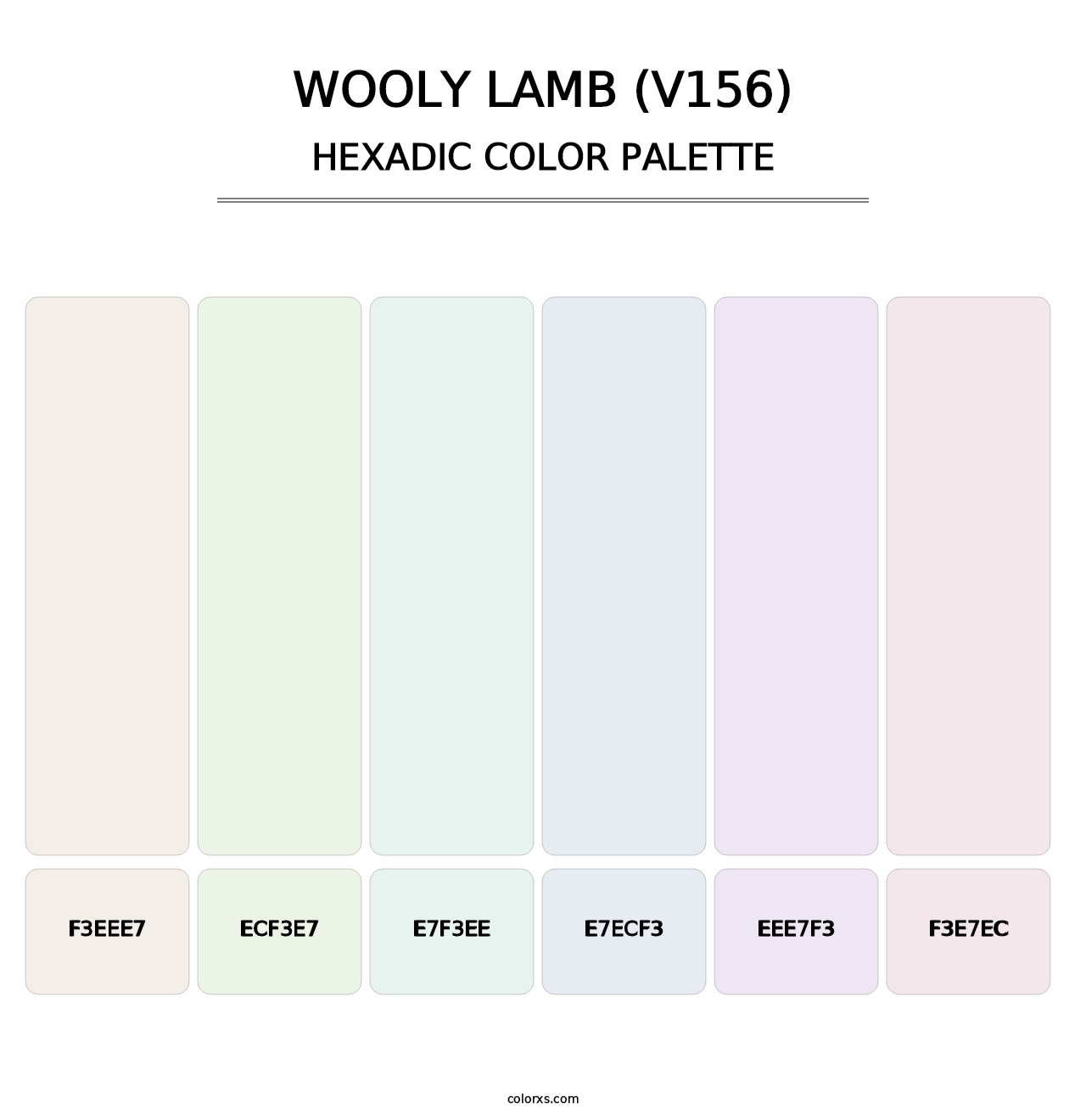Wooly Lamb (V156) - Hexadic Color Palette