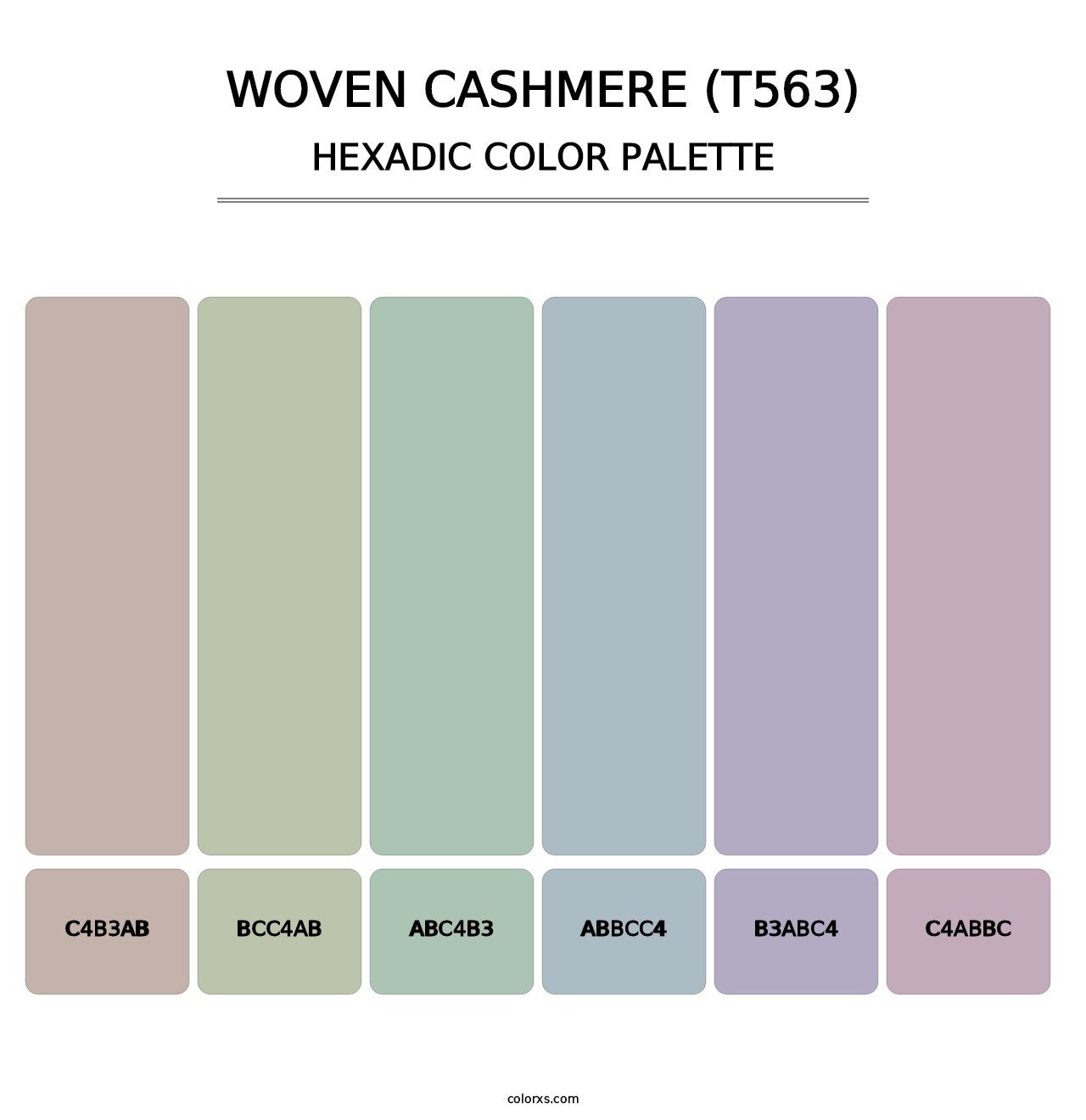 Woven Cashmere (T563) - Hexadic Color Palette