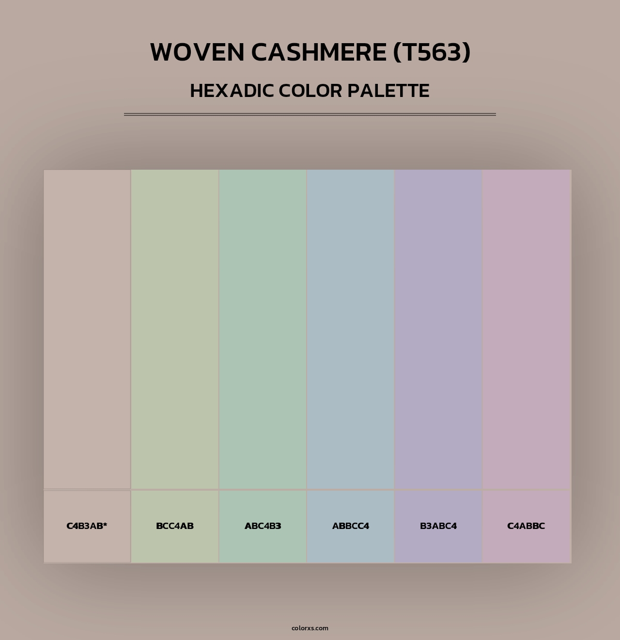 Woven Cashmere (T563) - Hexadic Color Palette