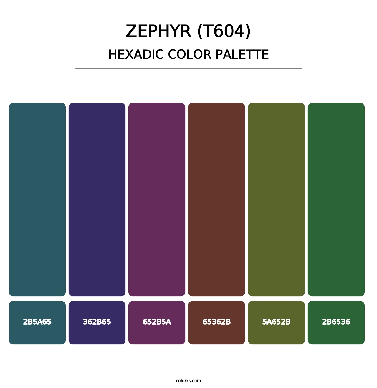 Zephyr (T604) - Hexadic Color Palette