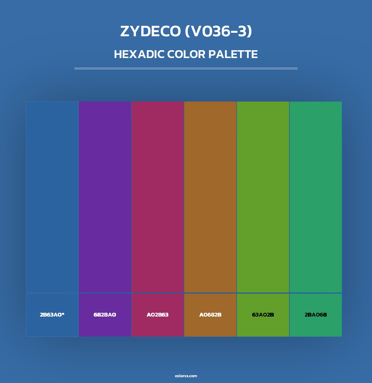Zydeco (V036-3) - Hexadic Color Palette