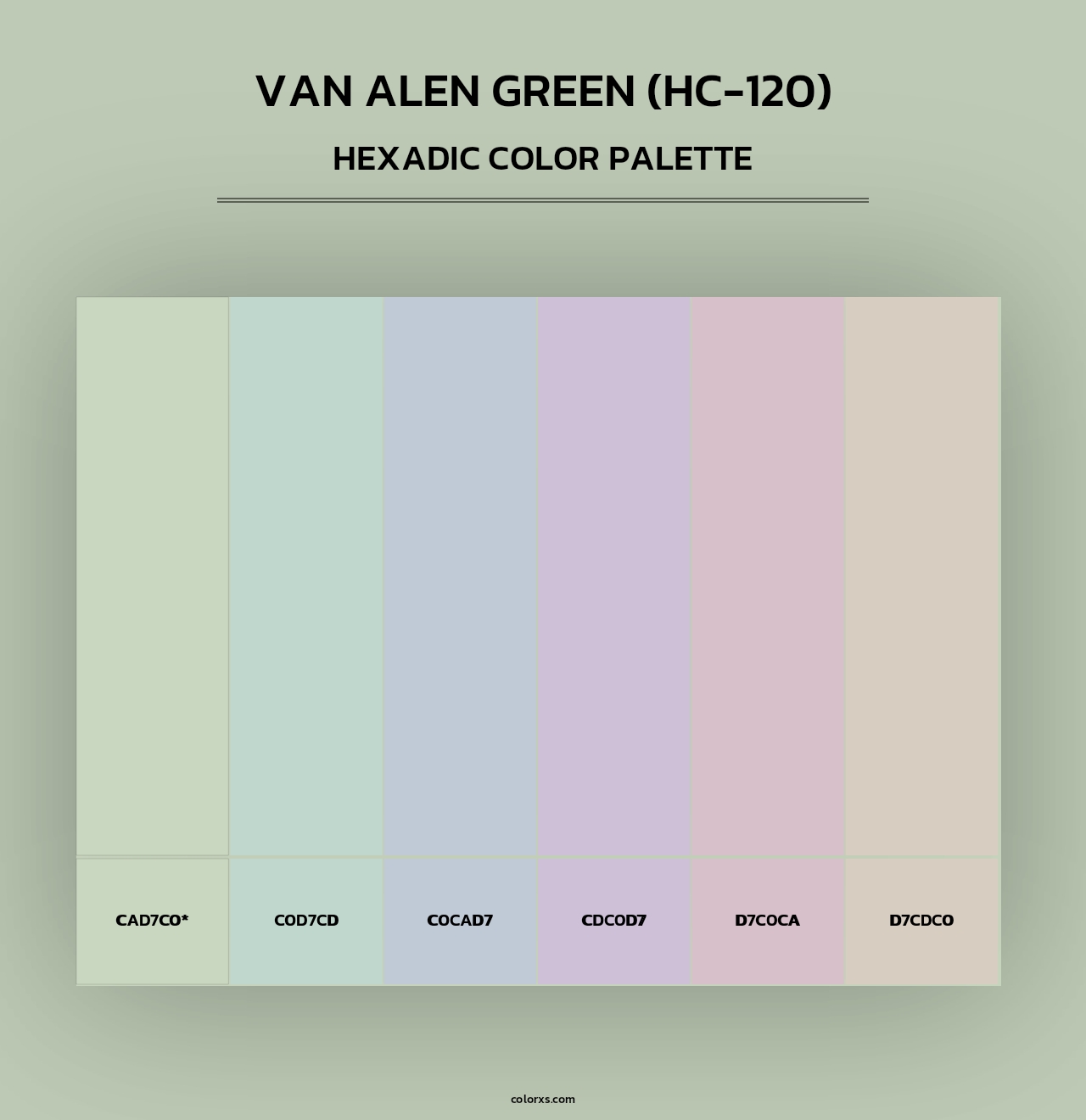 Van Alen Green (HC-120) - Hexadic Color Palette
