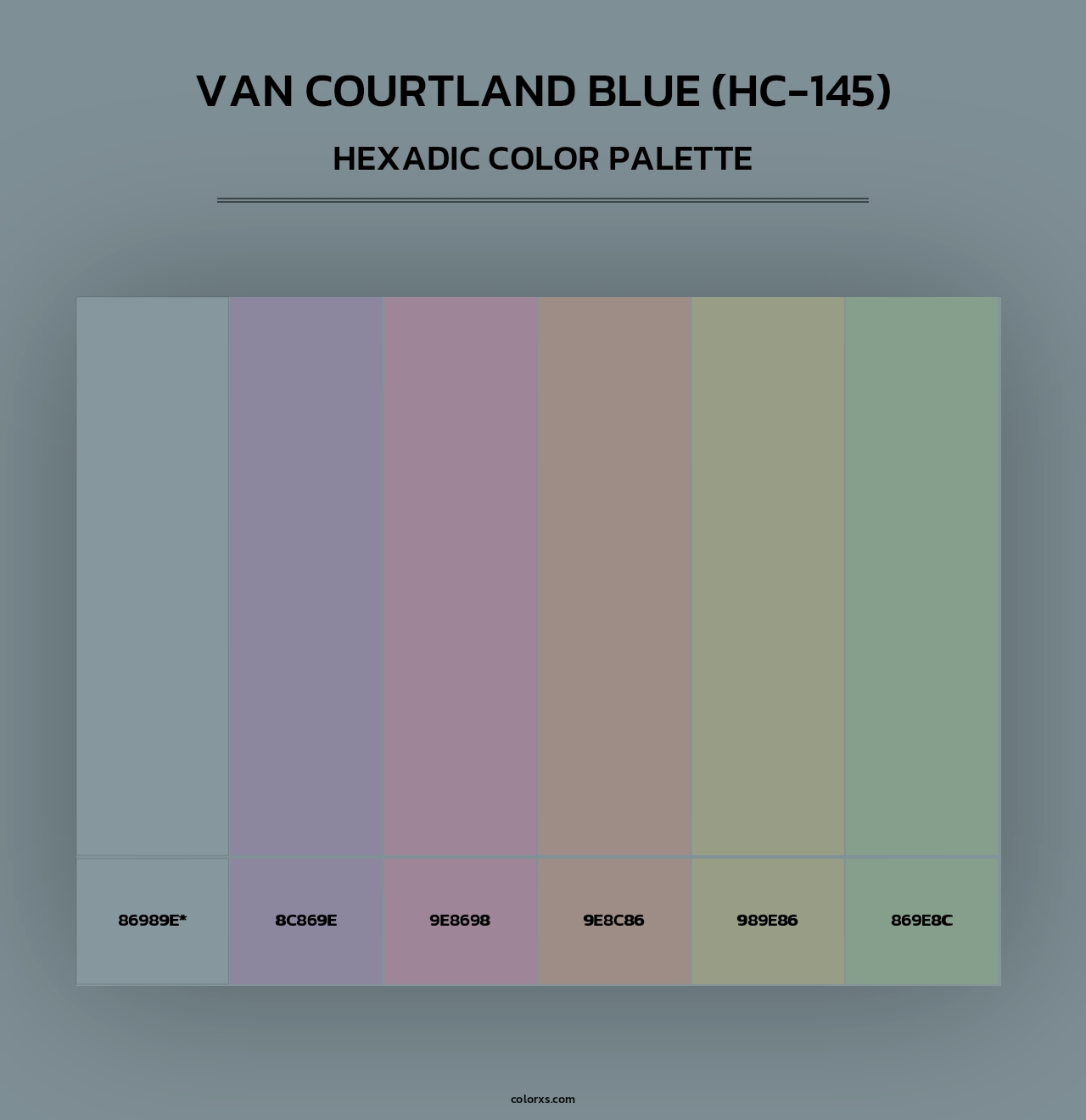 Van Courtland Blue (HC-145) - Hexadic Color Palette